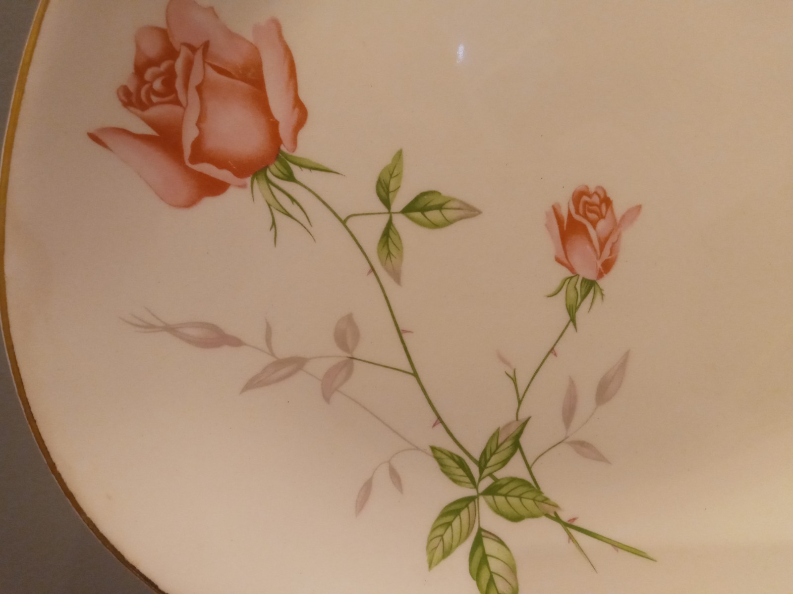 vintage Homer Laughlin floral serving platter