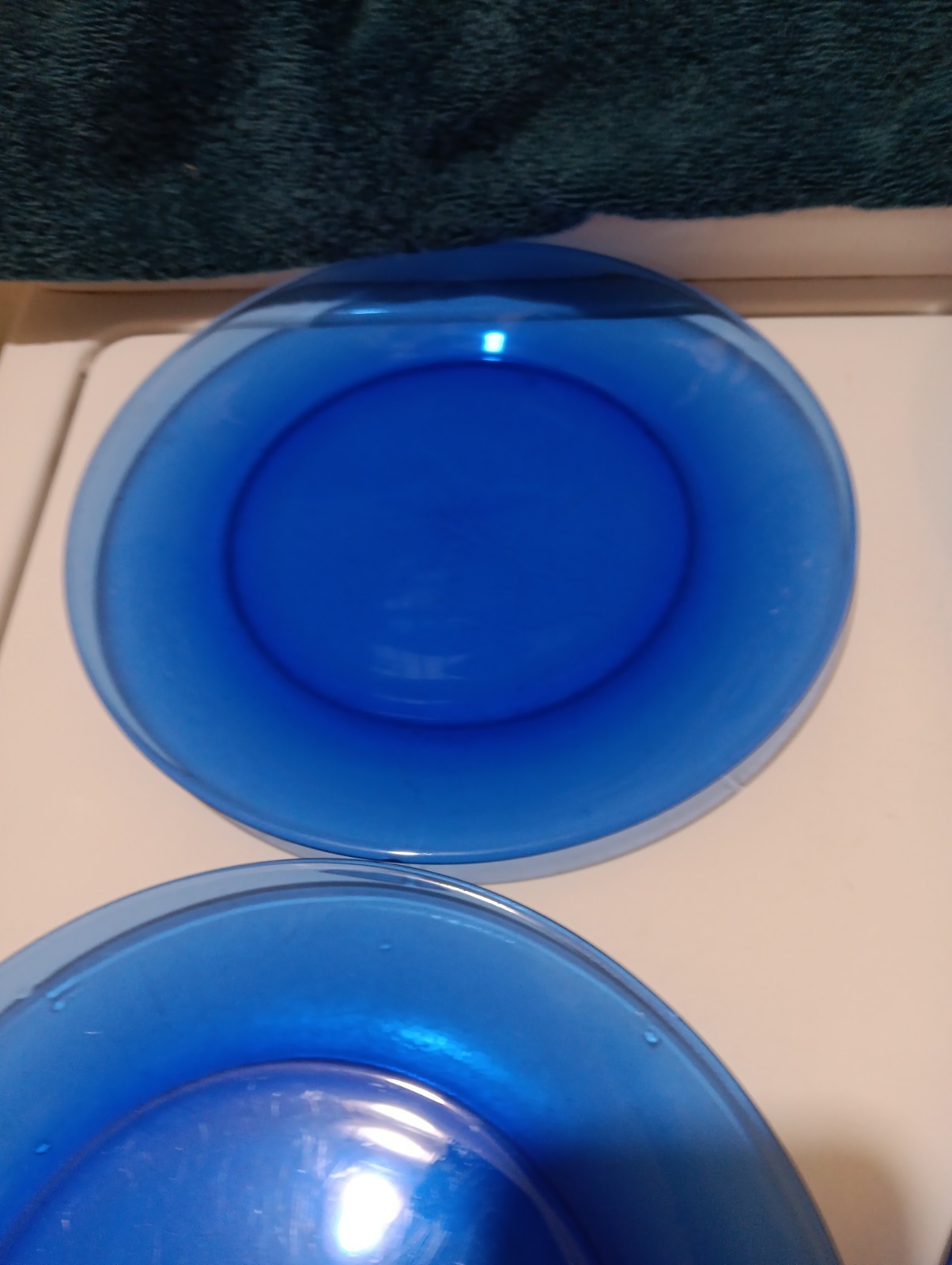 4princess House Cobalt Blue Dinner Plates 10.25 Inch Made In Portugal