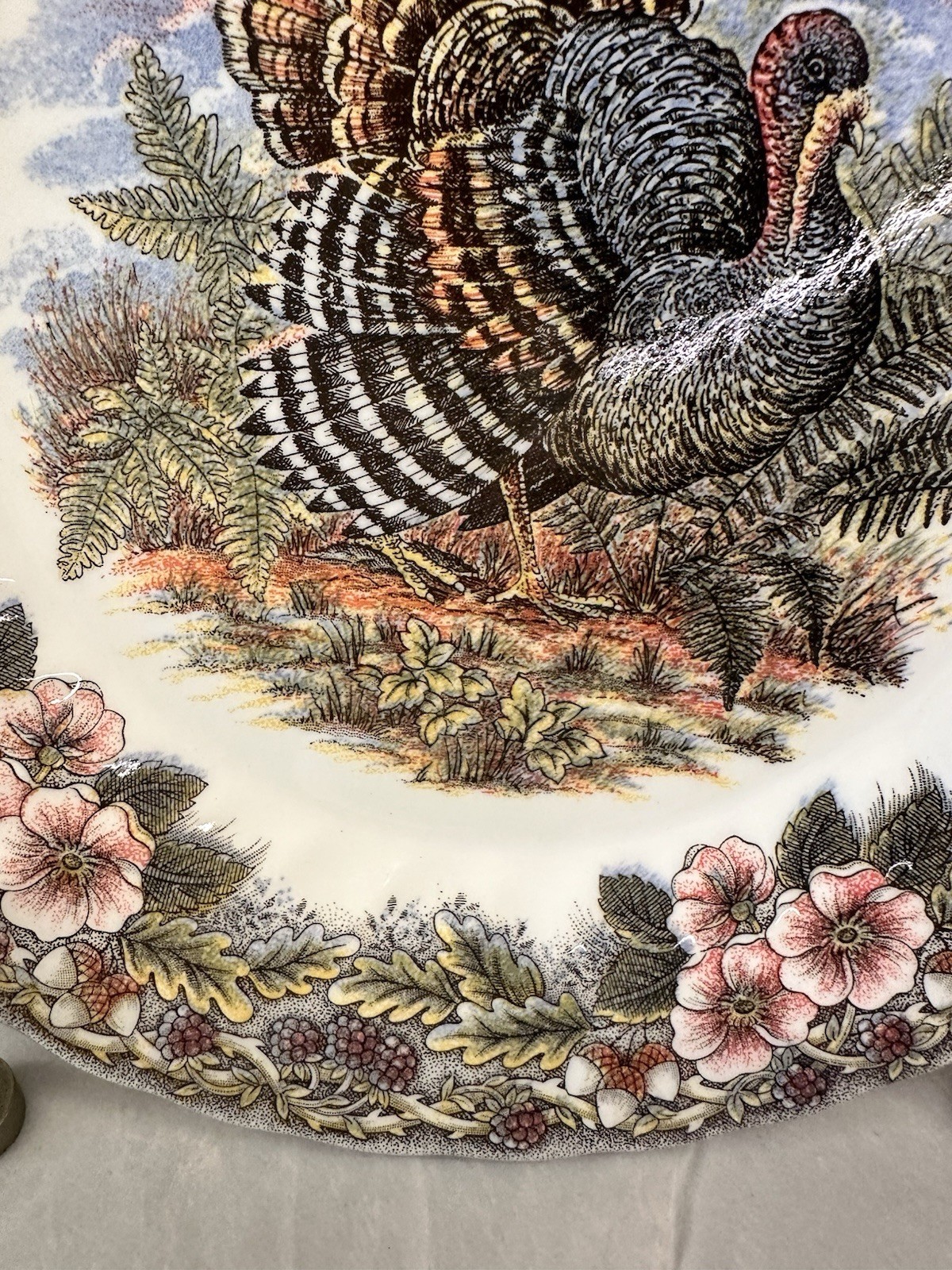 Myott Churchill Thanksgiving Dinner Plates 10 Bird Flower Motif 10 Available