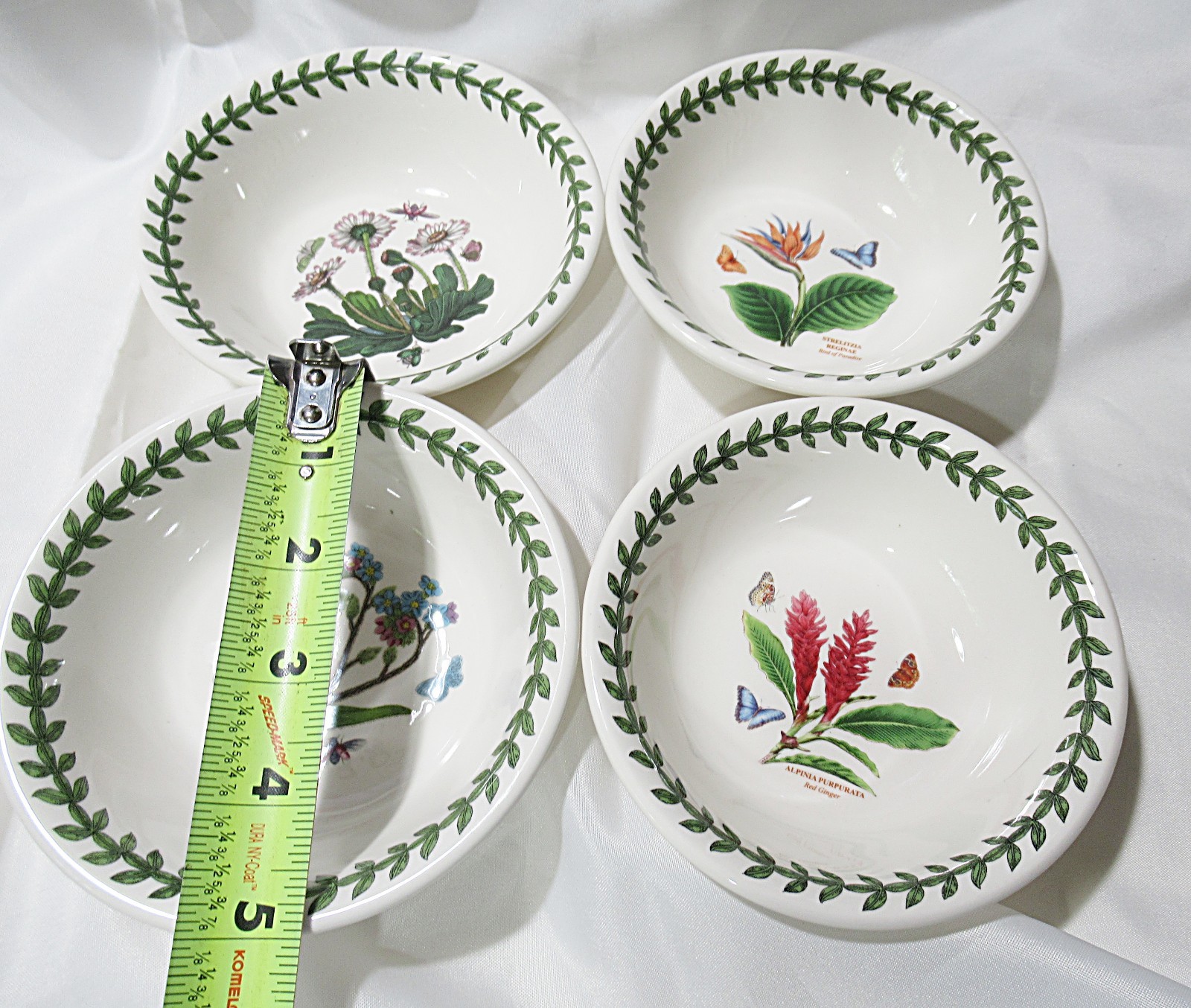 Set Of 4 Portmeirion Botanic Garden Fruit Dessert Sauce Bowls Made in England