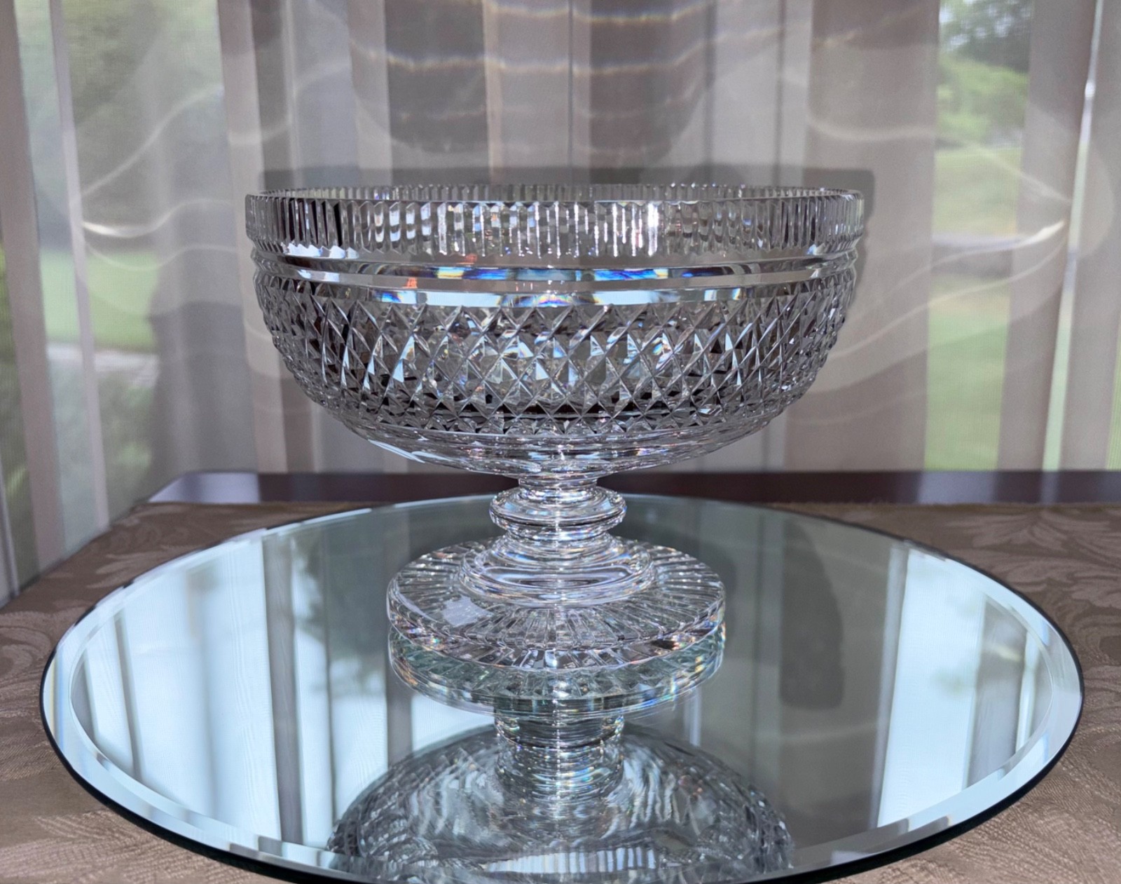 Vintage Waterford Crystal Castletown Footed Pedestal Centerpiece Bowl