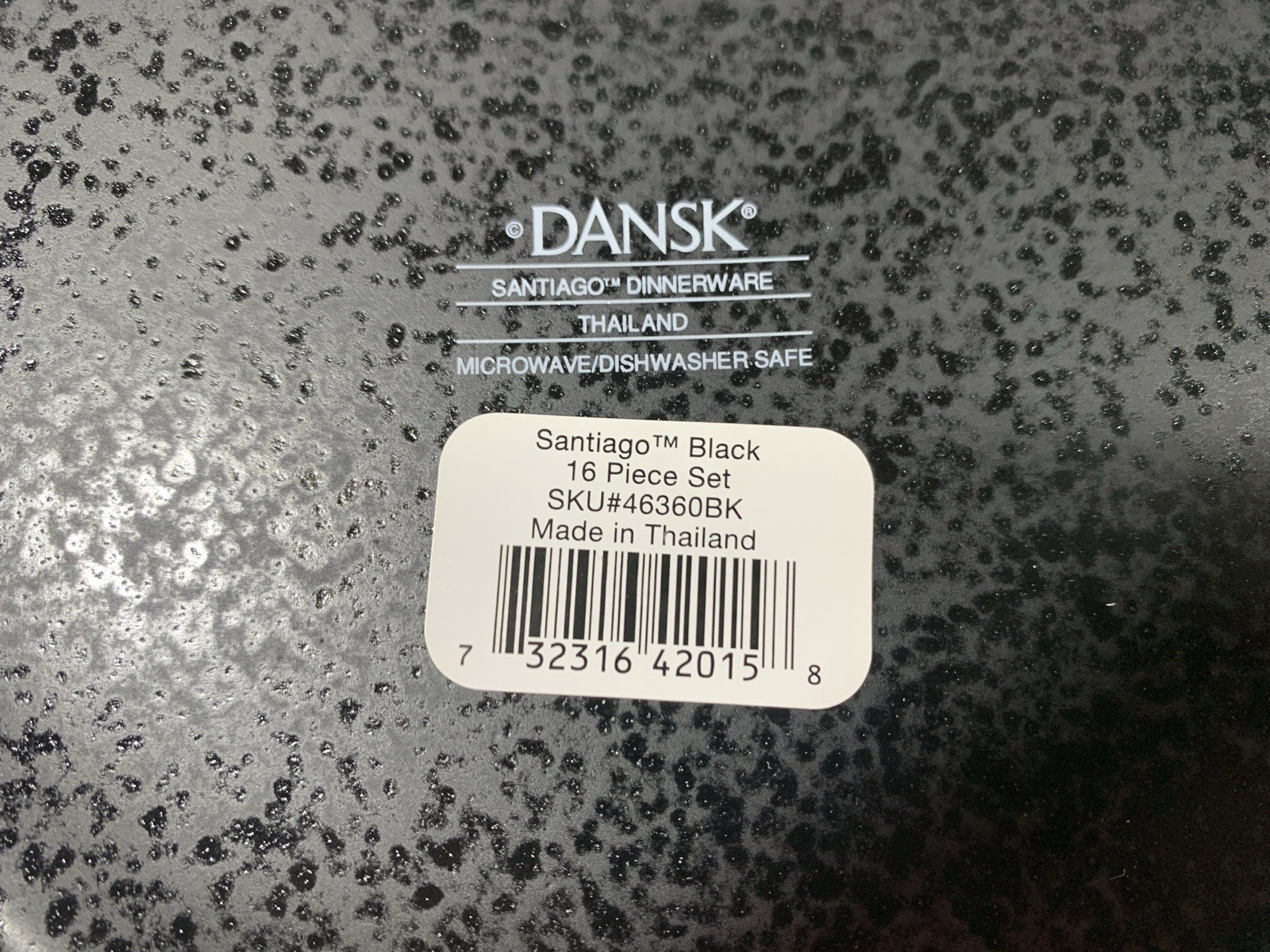 Set of 4 Dansk Santiago Black Dinner Plates 10 3/8″ New NWT
