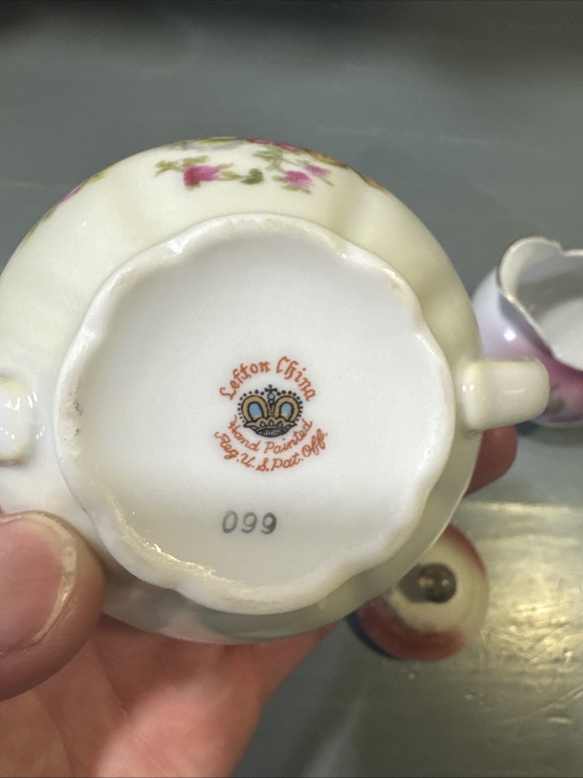 Vintage Lefton China Pink Roses Cream and Sugar