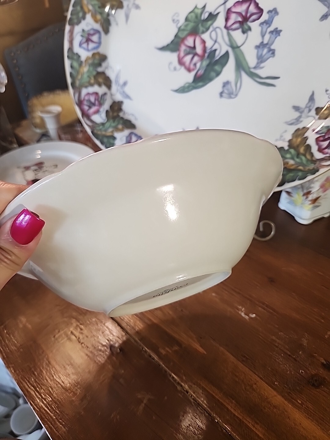 Vintage Cordella Collection Stoneware 9.1/4″ Serving Bowl Bluet