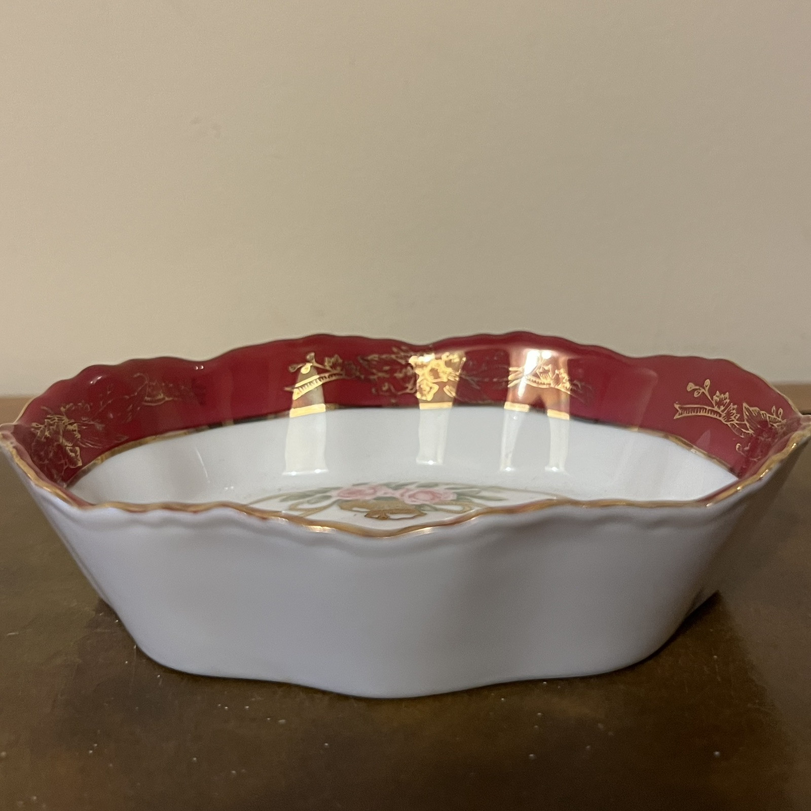 Lefton China Bowl, Trinket Dish, 40th Anniversary. 1988