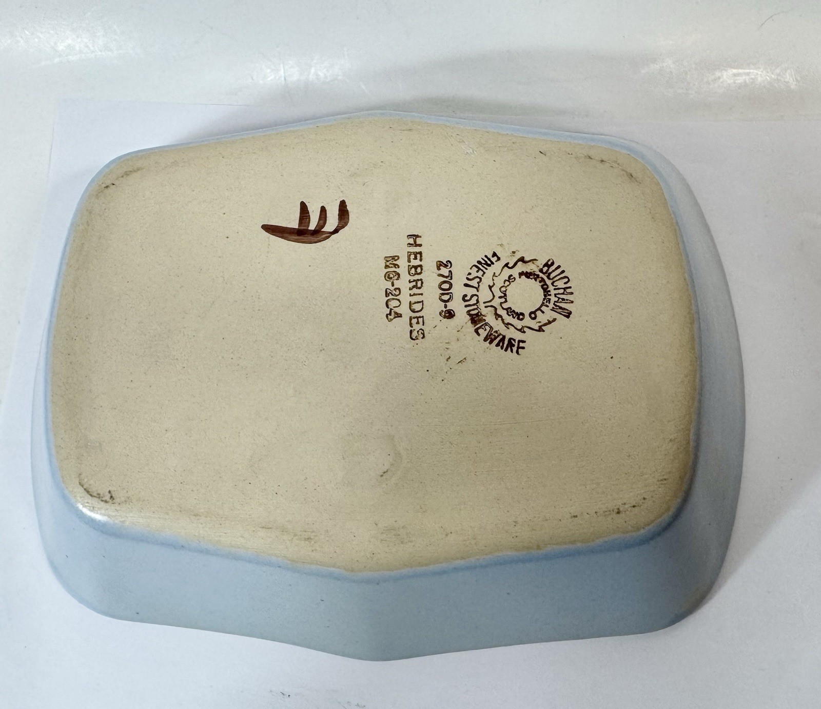 Buchan Herbides Thistle Divided Serve Bake Dish Scotland Pottery 270D-9 Vtg S59