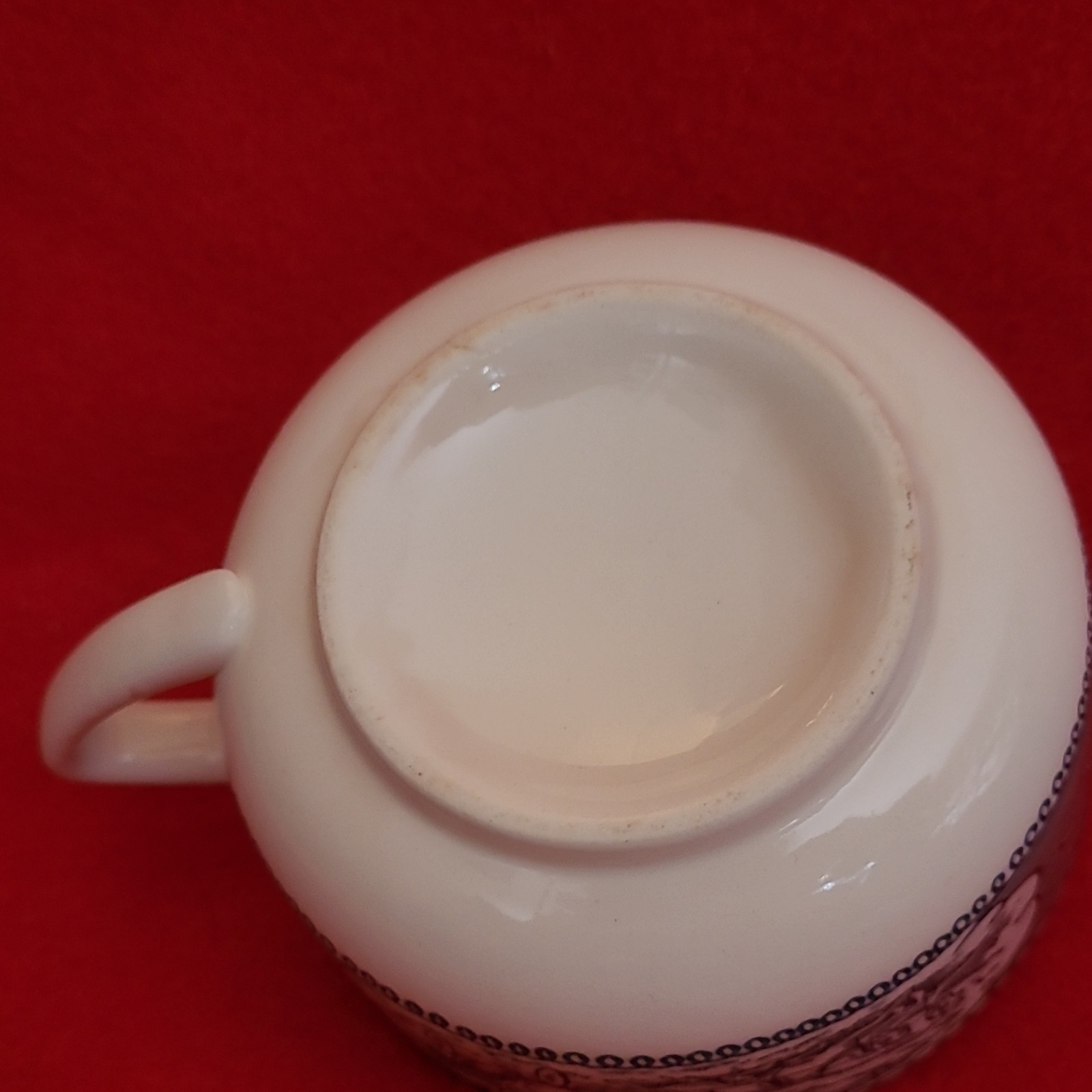 Blue and White Ceramic Pottery Cups Set of 2 Decorated with Handles