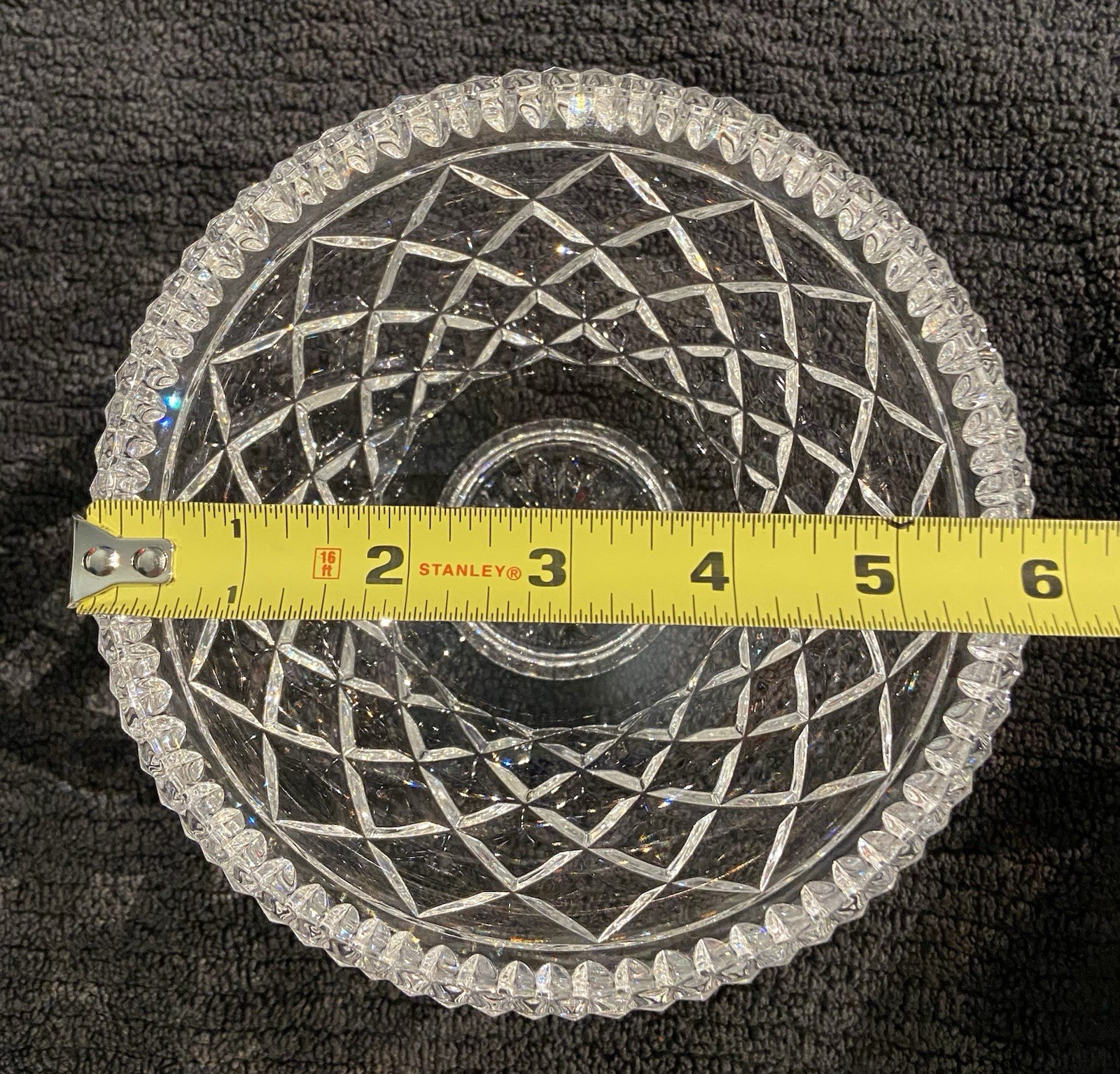 Vintage Waterford Crystal Bowl 6″ Signed By Master Cutter Philip Sheridan 1997