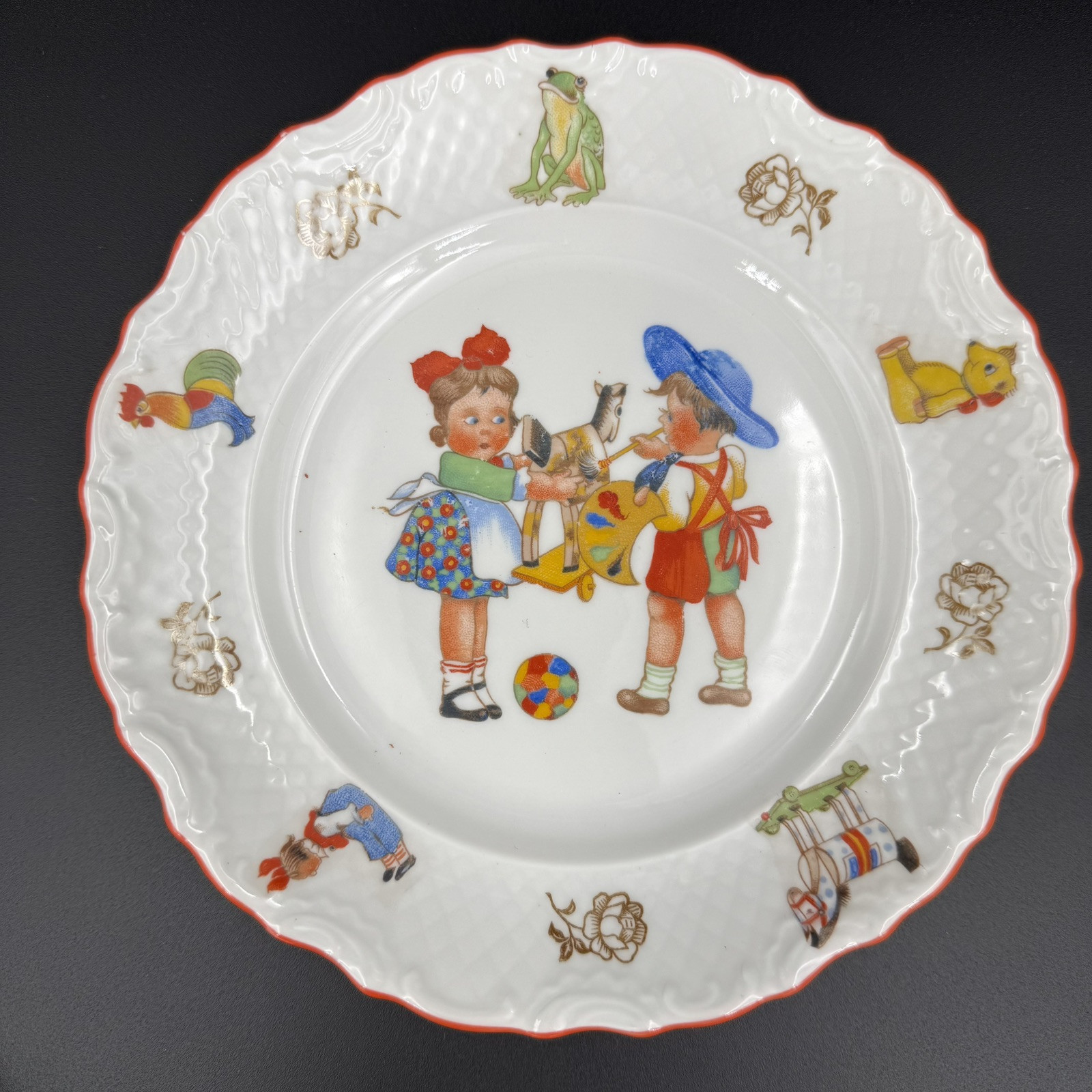 Johann Haviland Bavaria Schumann Germany 5 piece Childrens Nursery china set