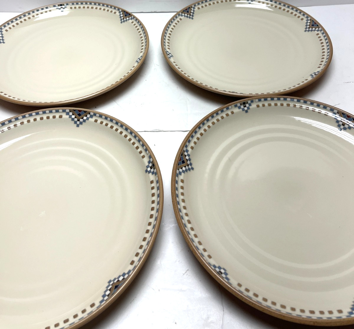Noritake Stoneware Sedona #8481 lot of 4 Dinner Plates