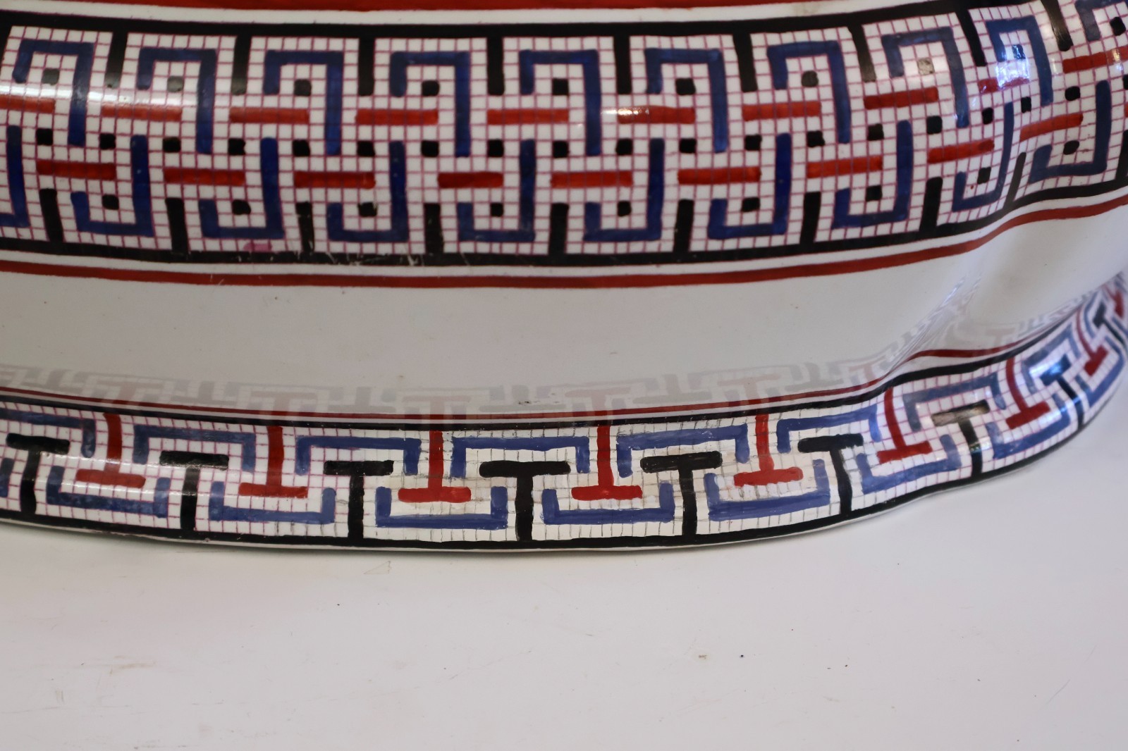 Huge Antique Copeland Spode English Pottery Greek Revival Footbath Jardiniere
