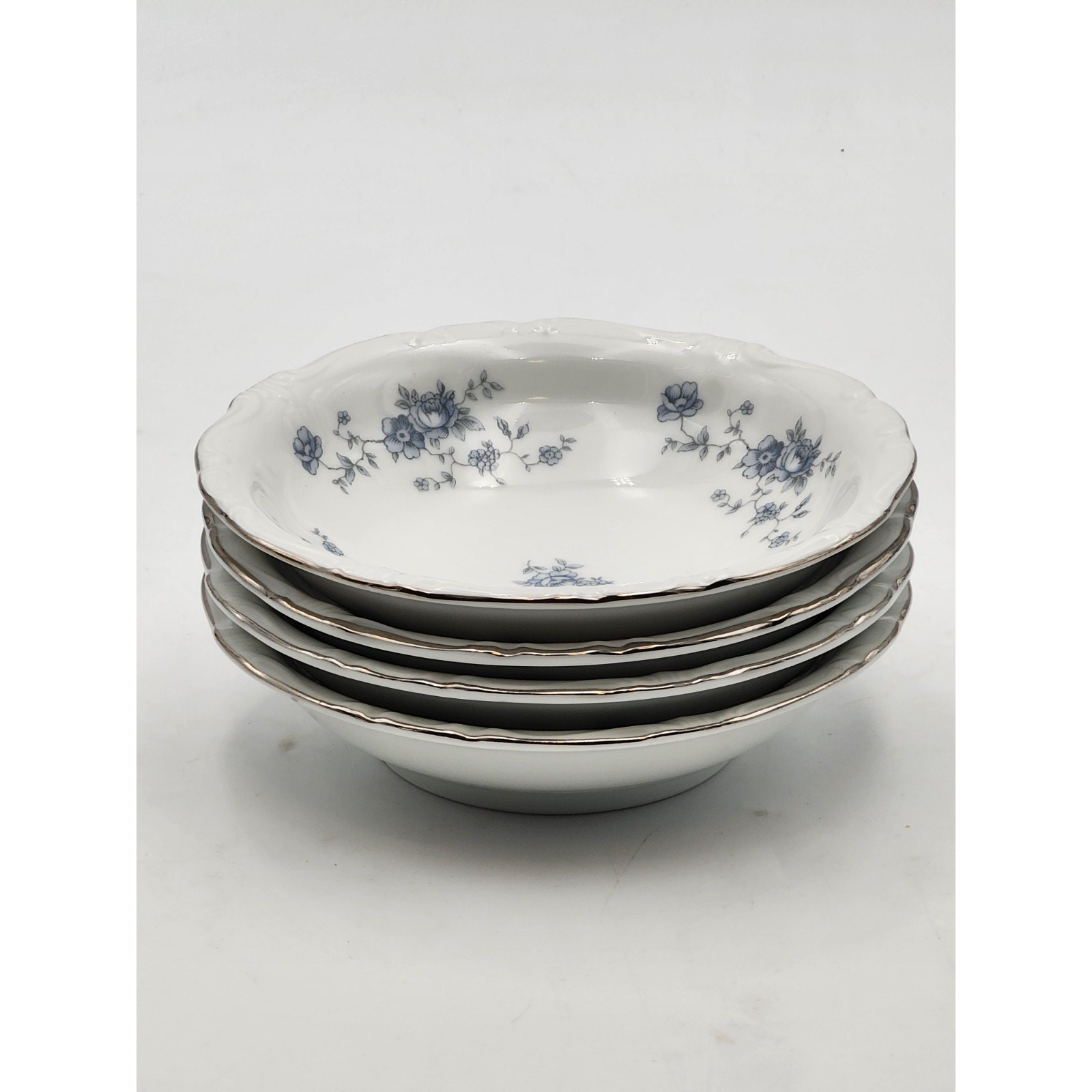Johann Haviland Blue Garland 5″ Dessert Plate set of 4 Bavaria Germany Vintage