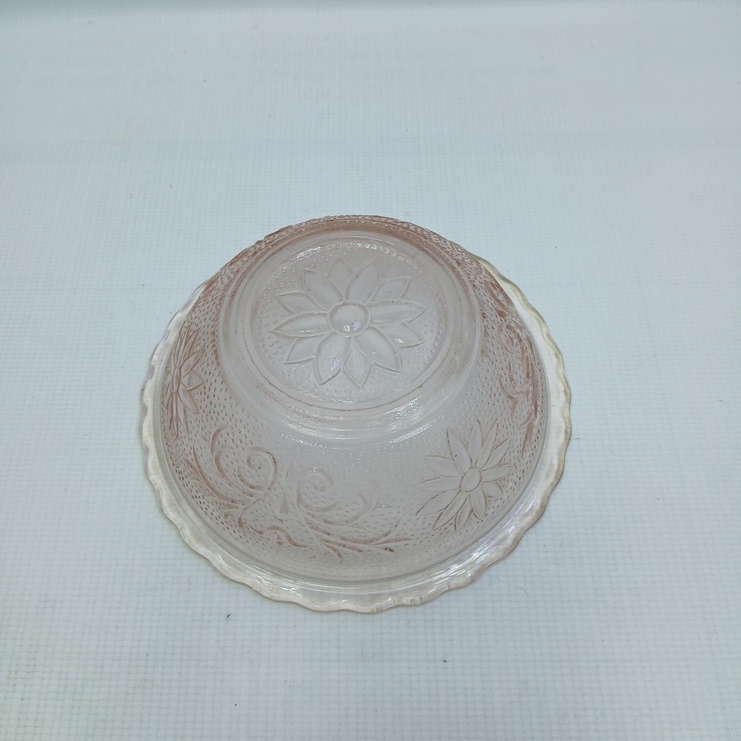 Vtg Indiana Glass Tiara Pink Sandwich Pattern Glass Cereal Bowl 5″