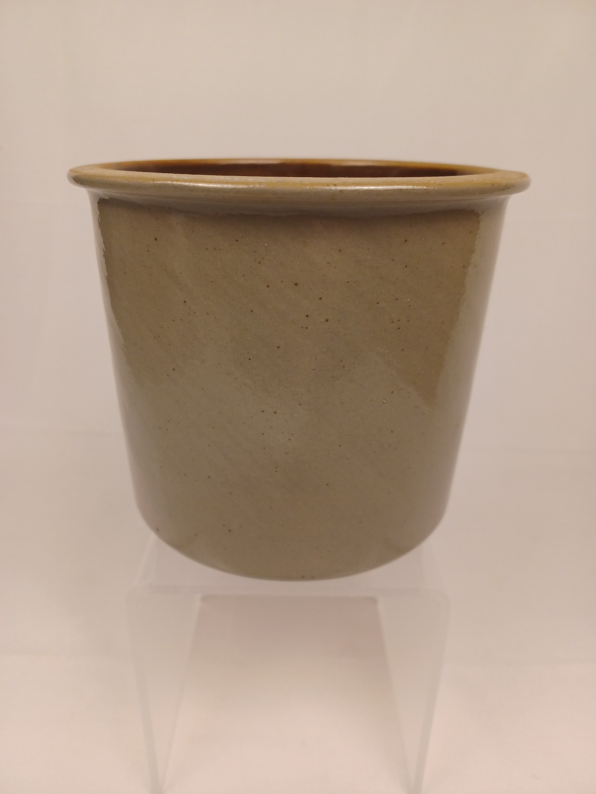 Vintage Beaumont Brothers Pottery Salt Glazed Stoneware Crock Grandma’s Treats