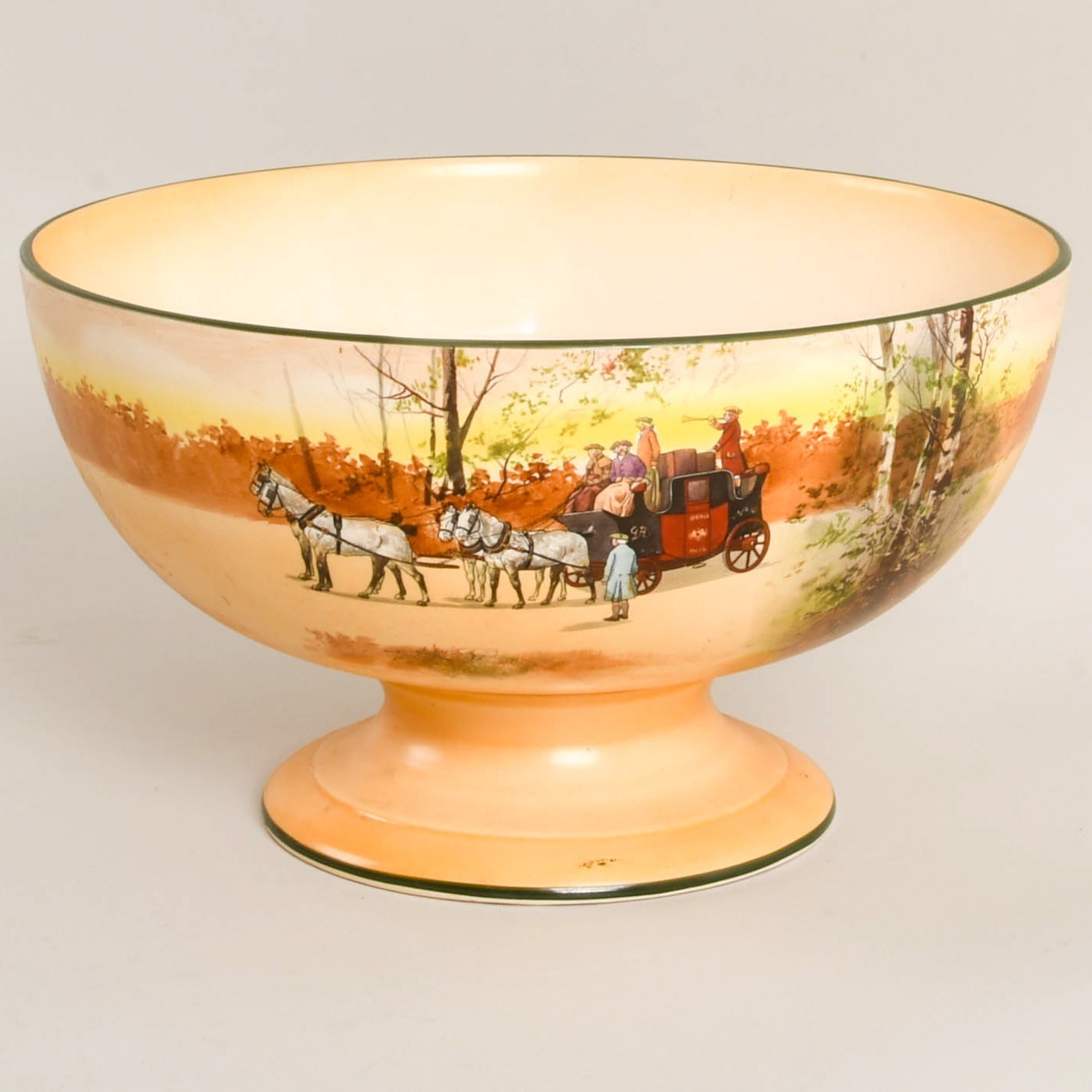 Punch Bowl “Coaching Days” Royal Doulton D2716 circa 1905-1955