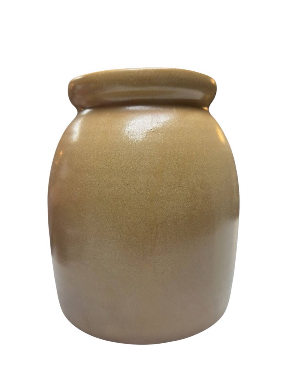 Beaumont Brothers Pottery Crock Jar 1996 Blue Heart Primitive Stoneware