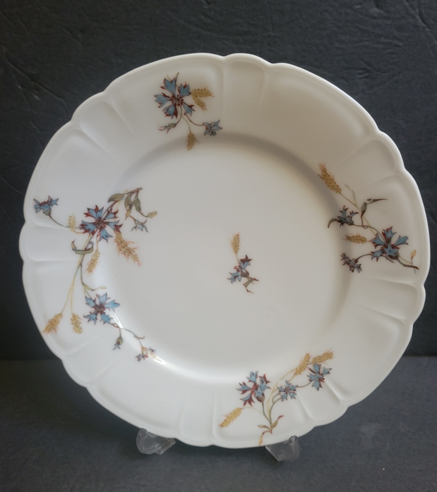 Set of 7 Haviland Limoges Schleiger 73 Blue Cornflower Salad Plates NEW