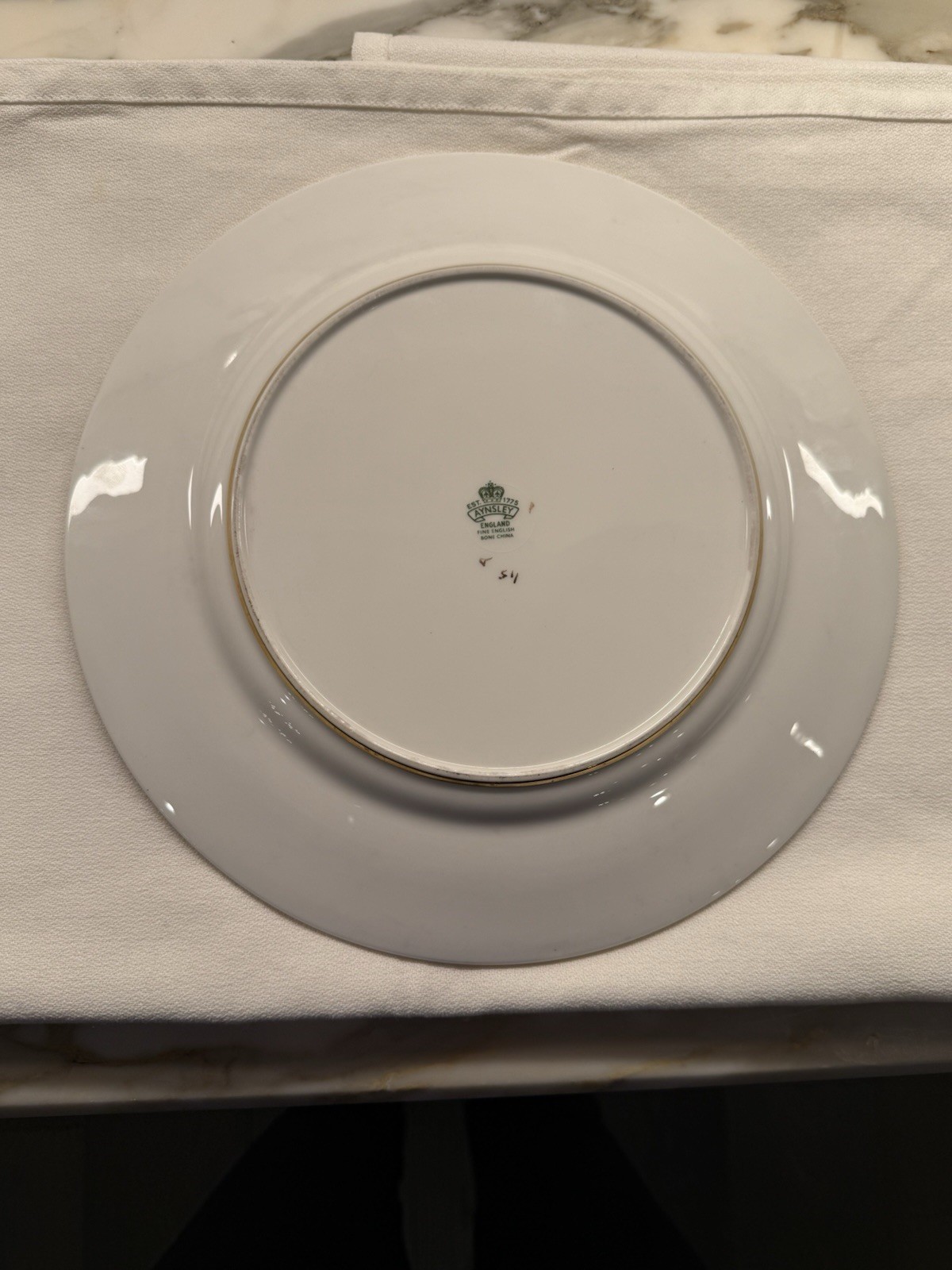 Vintage Aynsley Orchard Gold Bone China Dinner Plate Gold Encrusted 10.25″