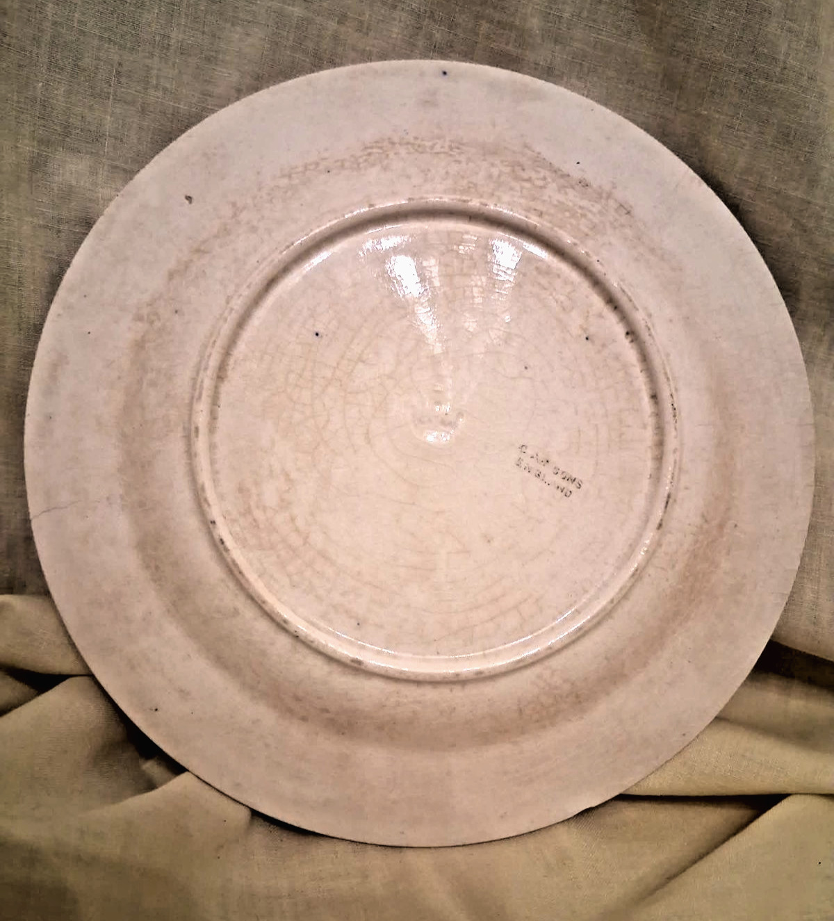 RARE~Antique 1800s Charles Allerton And Sons Child’s ABCs Plate~2 Men on Horses