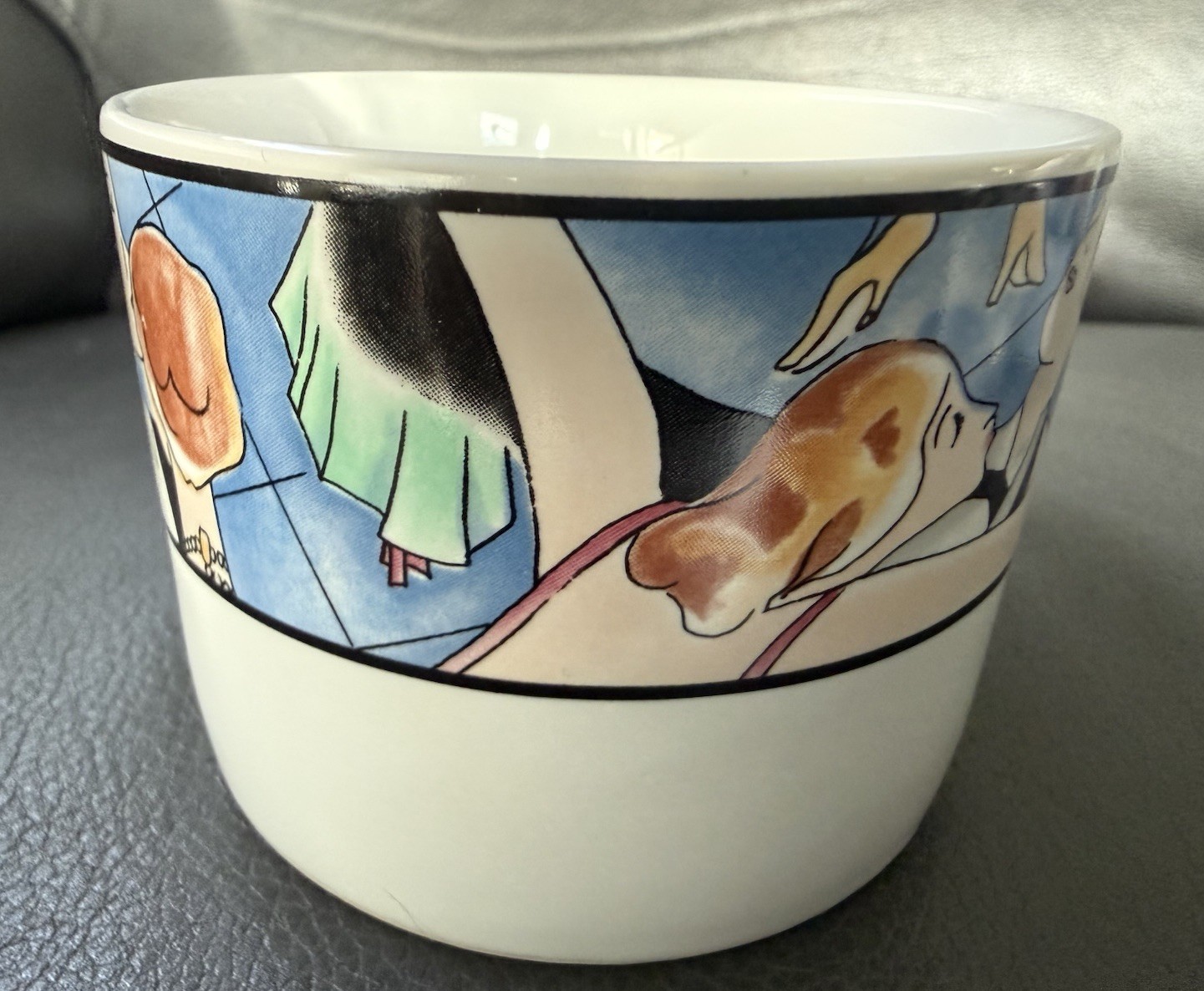 3- Sakura “Tango” #993” Coffee Cups Art Deco By Sue Kimzin DISC 1993-1994