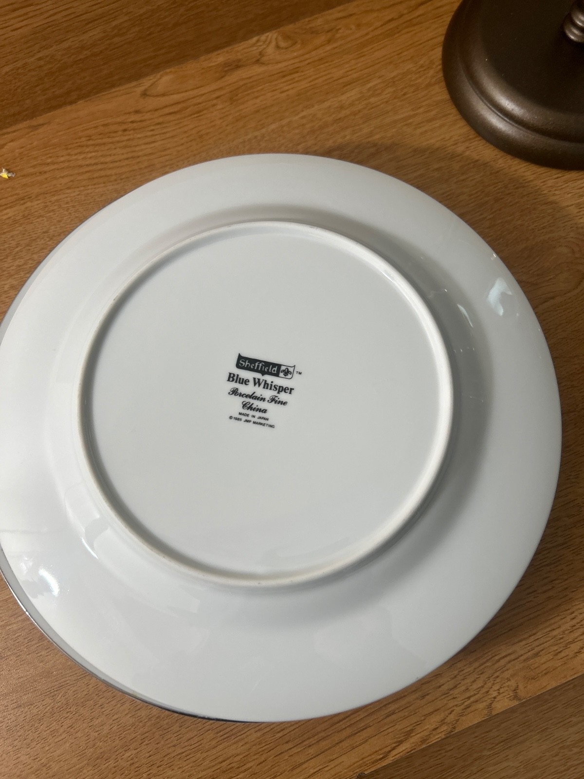 Set of 4 Vintage 1985 Sheffield Porcelain China “Blue Whisper” dinner plates
