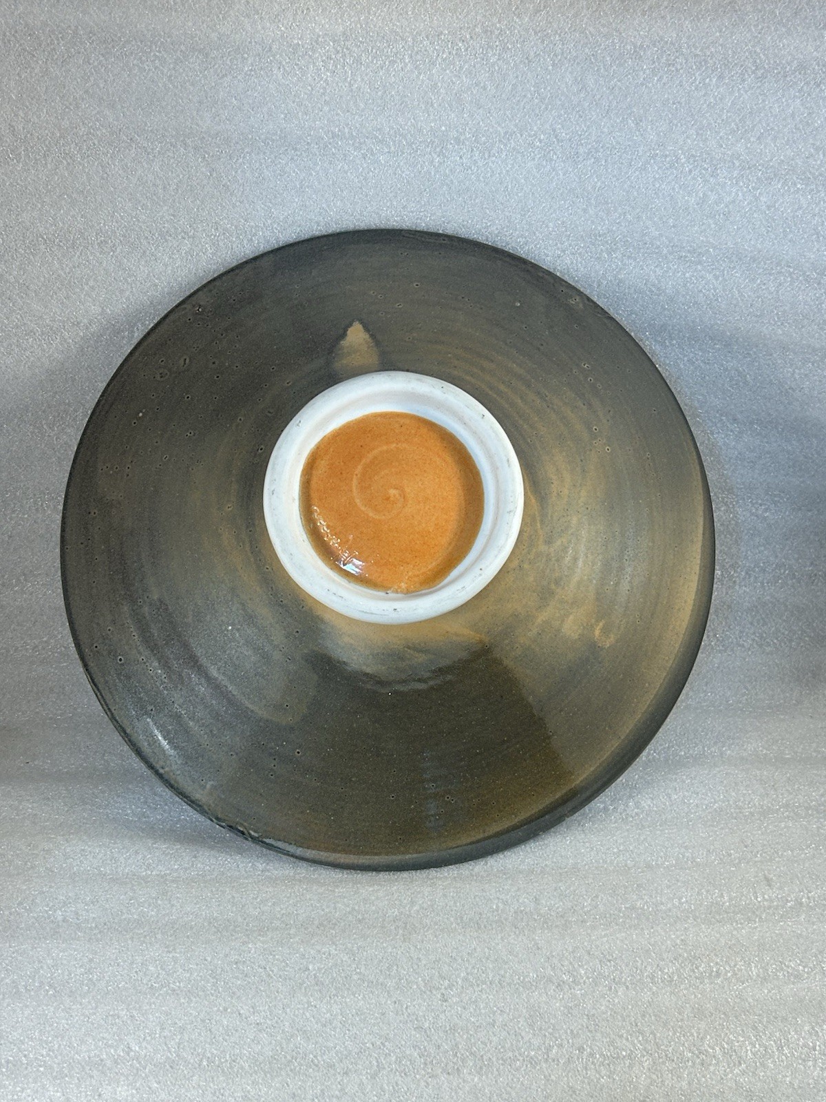 Signed Art Modern Beta Fish Ceramics Pottery Decorative Serving Bowl Platter