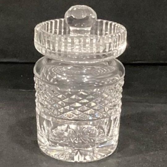 Waterford Crystal Alana Preserve Condiment Jar with Lid 4.25″