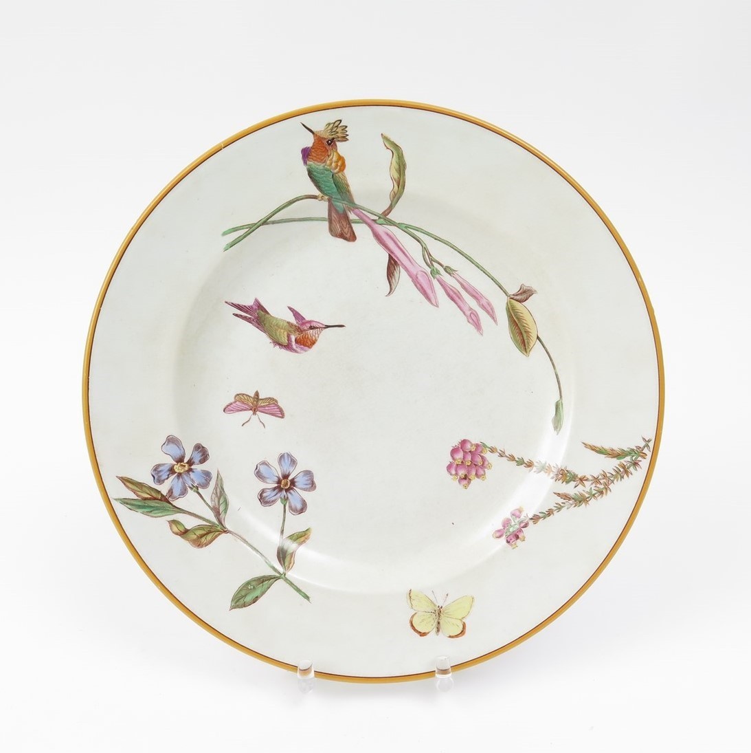 Vintage Wedgwood Creamware Hummingbird & Flora Dinner Plate 10.25″ Flower