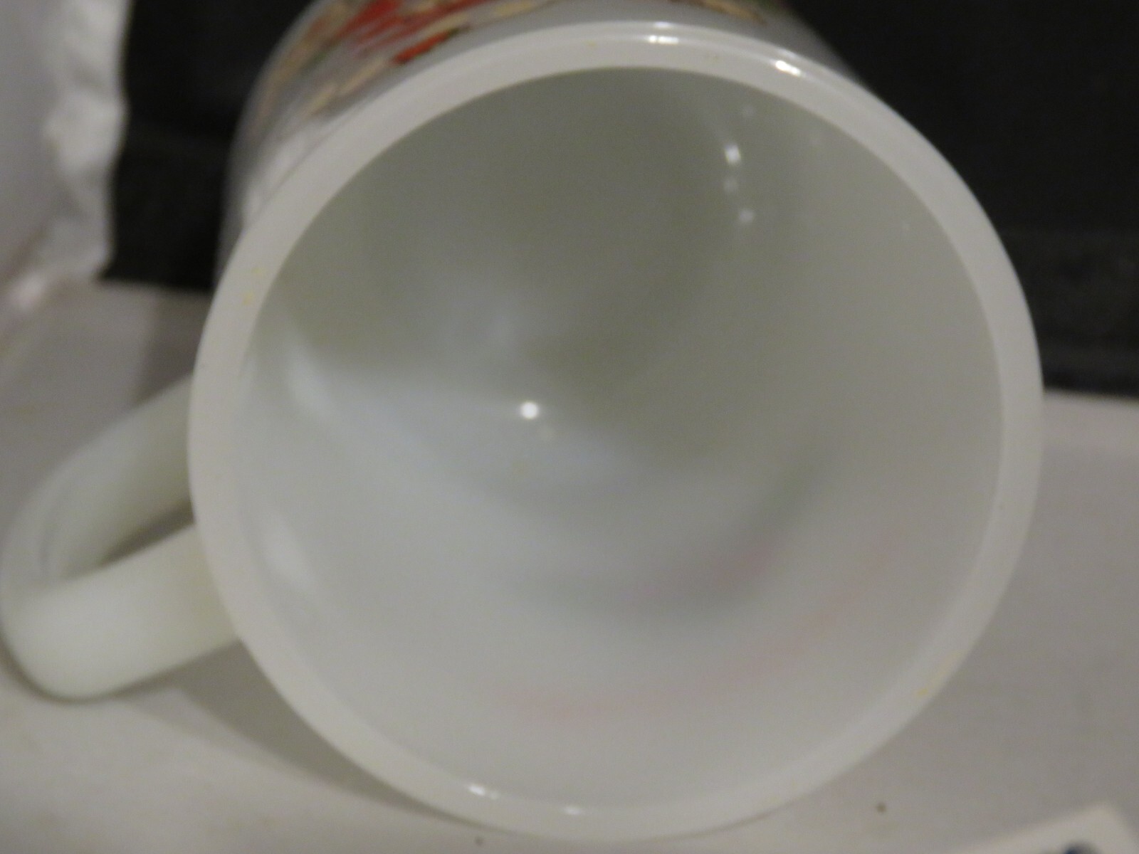 Vintage Fire King Milk Glass Strawberry Shortcake Mug Life Is Delicious