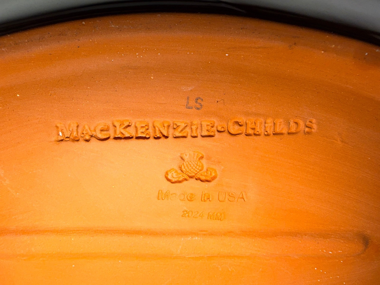 Mackenzie Childs Courtly Check Football Platter