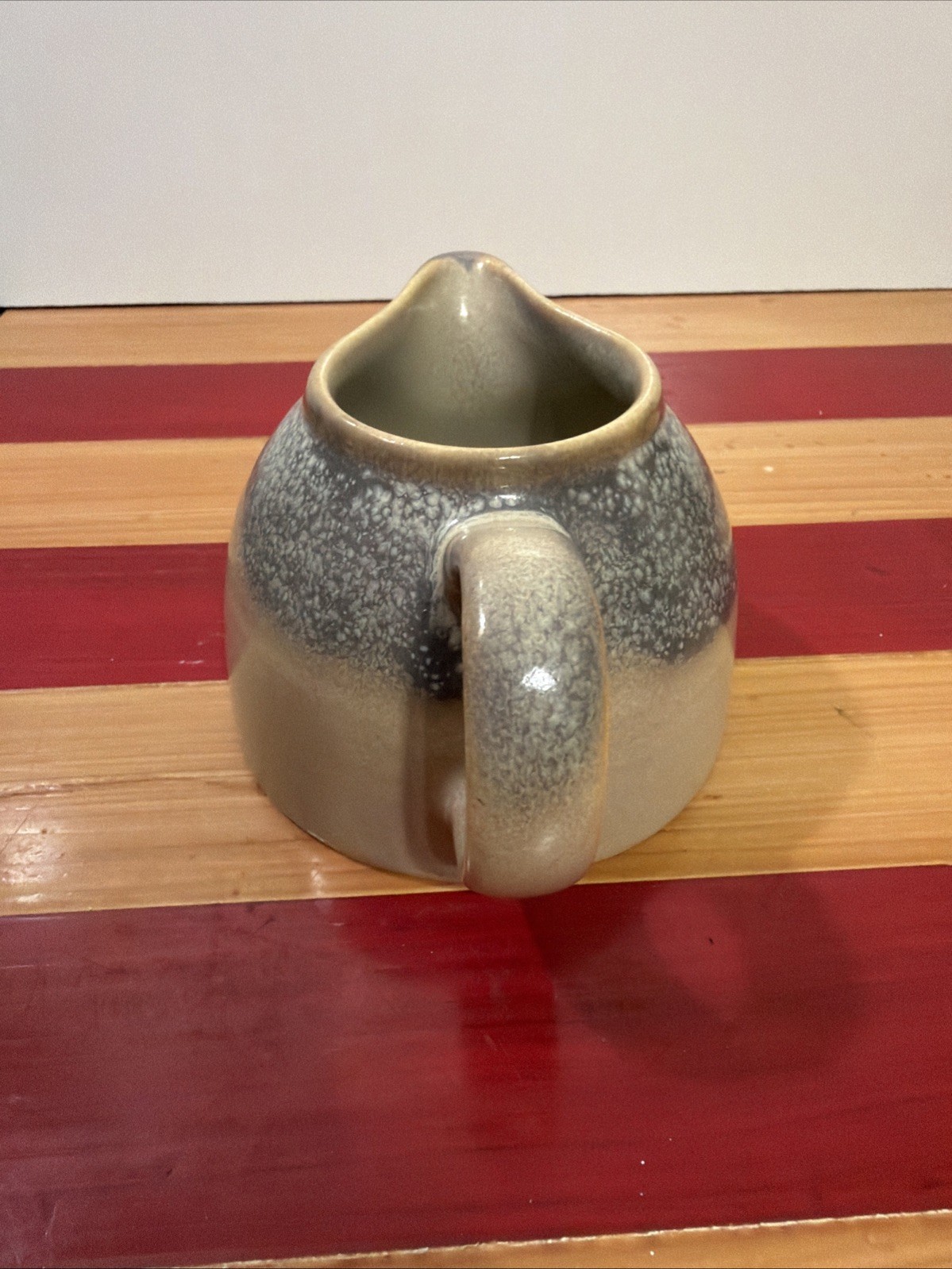 EVOLUTION ~ Dudson Glazed Tan Blue Gray Pottery Pitcher England Stoneware