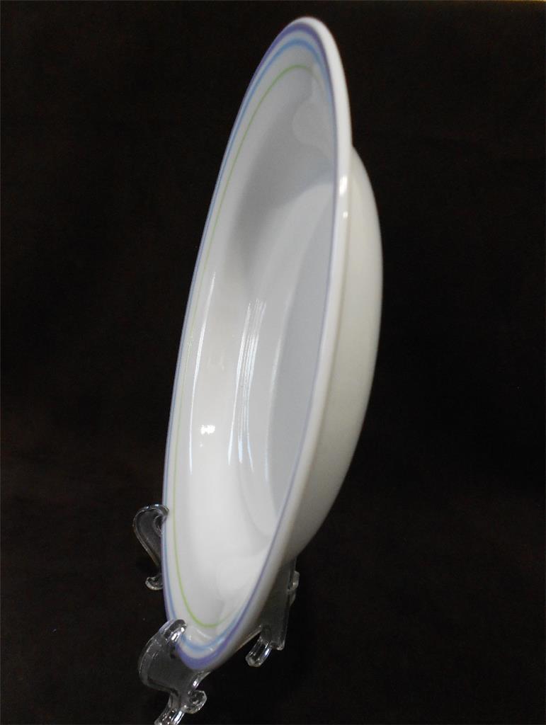 ❤️ Corelle MOONGLOW 15-oz SOUP BOWL 8.5″ Flat Rim Pasta *Purple Blue Green