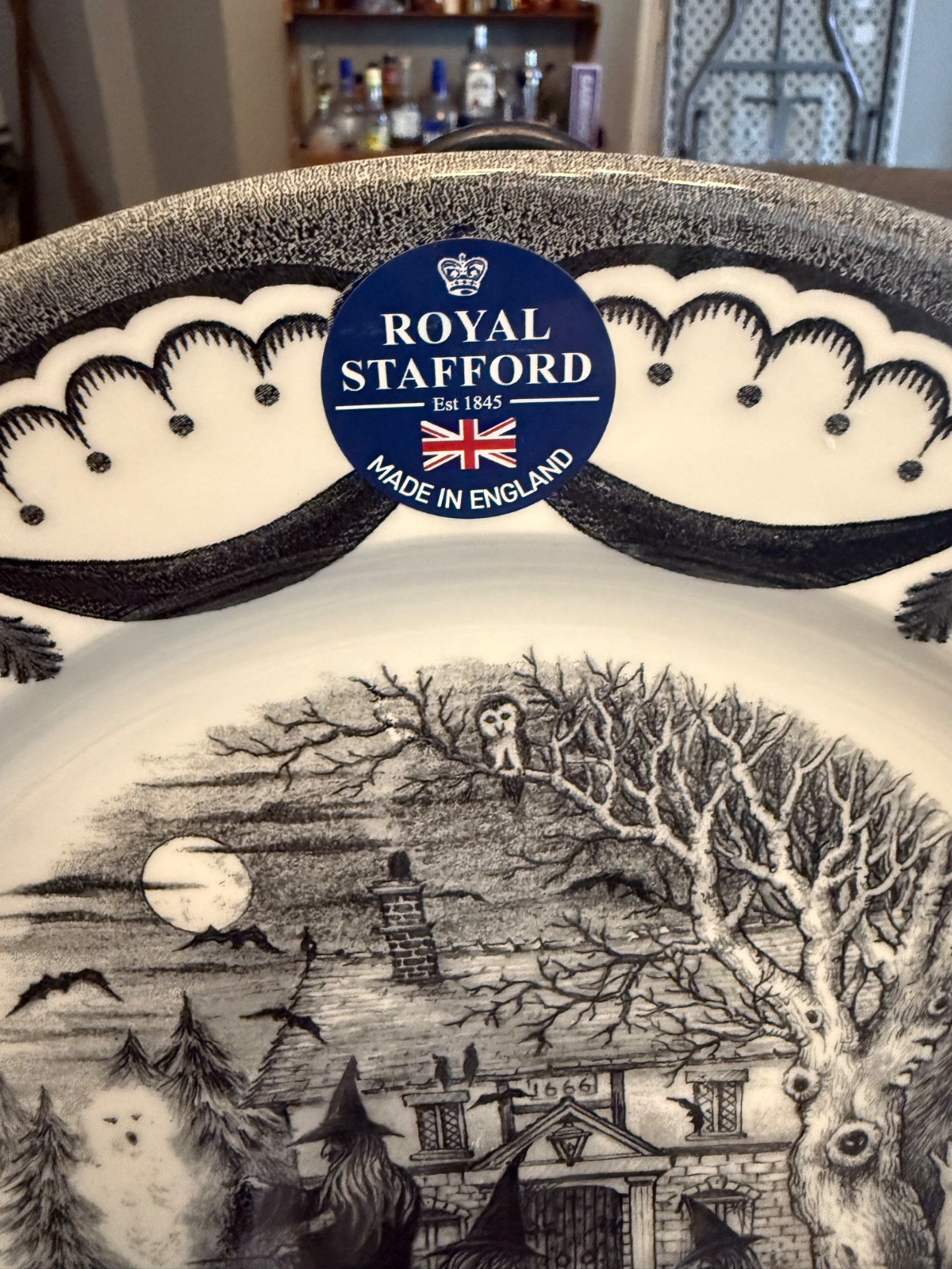 Royal Stafford Witches Coven Set Of 4 Dinner Plates 11 Inch Ghost Brand New