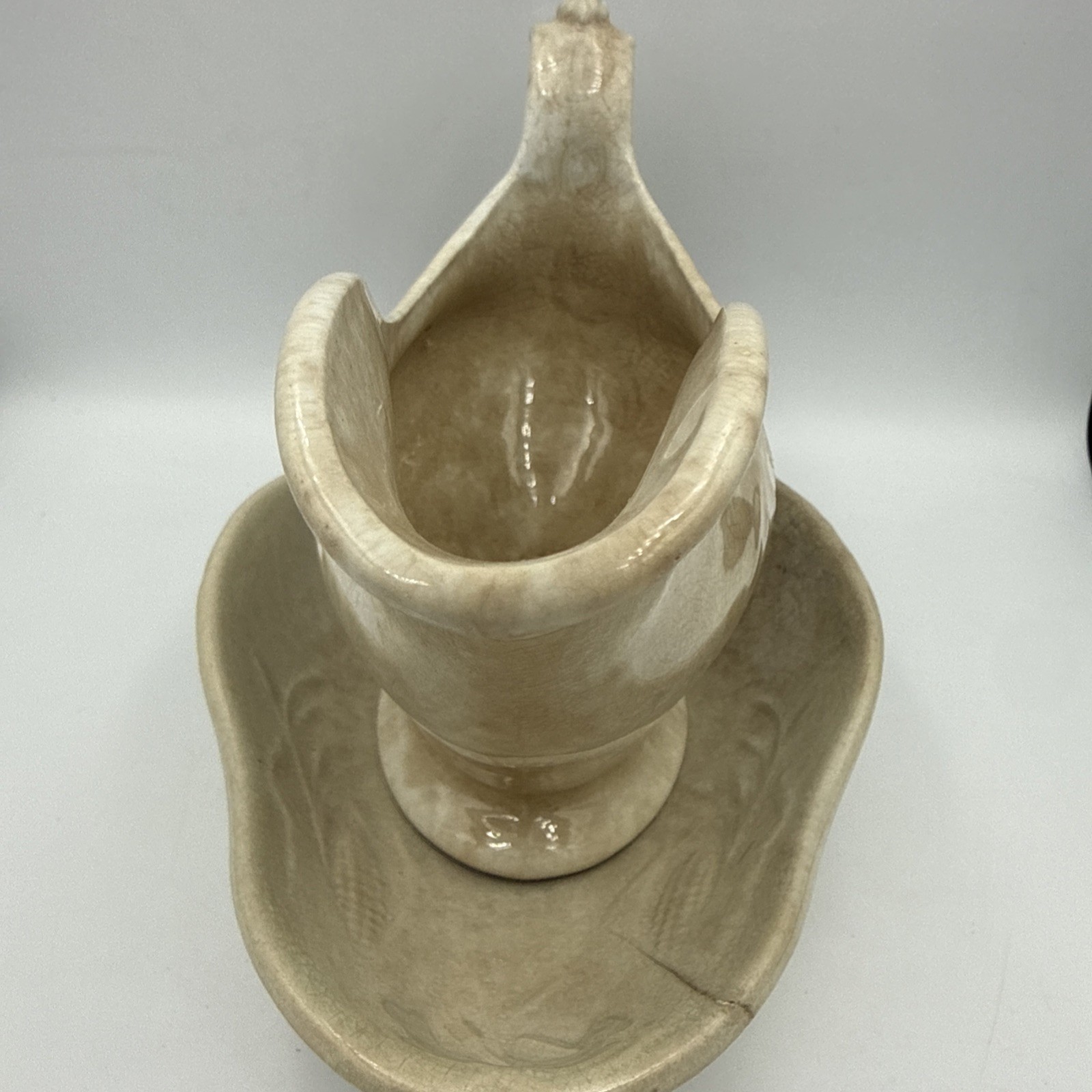 Wedgwood 1800’s Ironstone Ceres Wheat Corn Gravy Boat With 9” Underplate