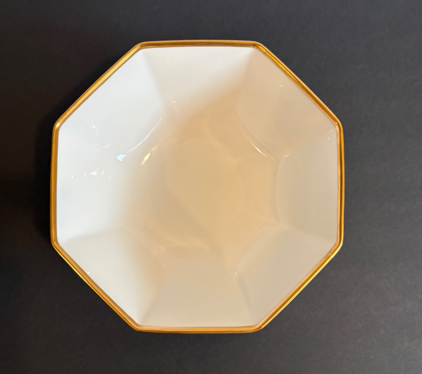 CHRISTIAN DIOR DIOR ROSE OCTAGONAL SERVING BOWL 9 IN.