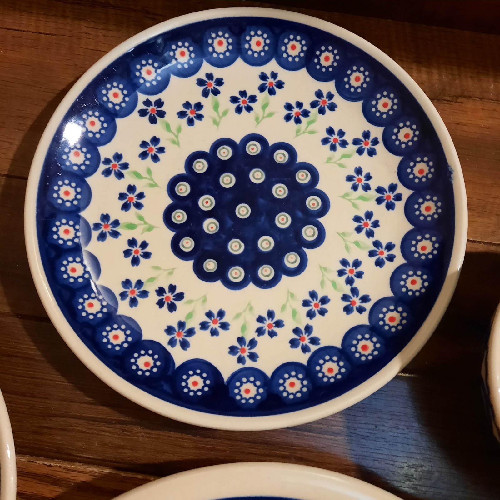 11-Piece Wiza, Boleslawiac Handmade & Hand-Painted Dishes~Platter, Plates, Bowls