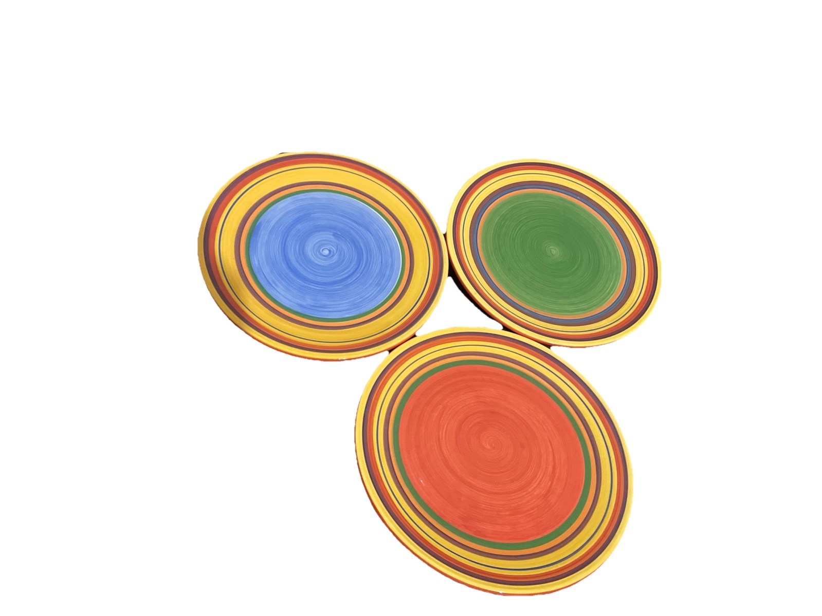 Set of 3 Pacific Rim Santa Fe Rainbow 10.4 in Dinner Plates