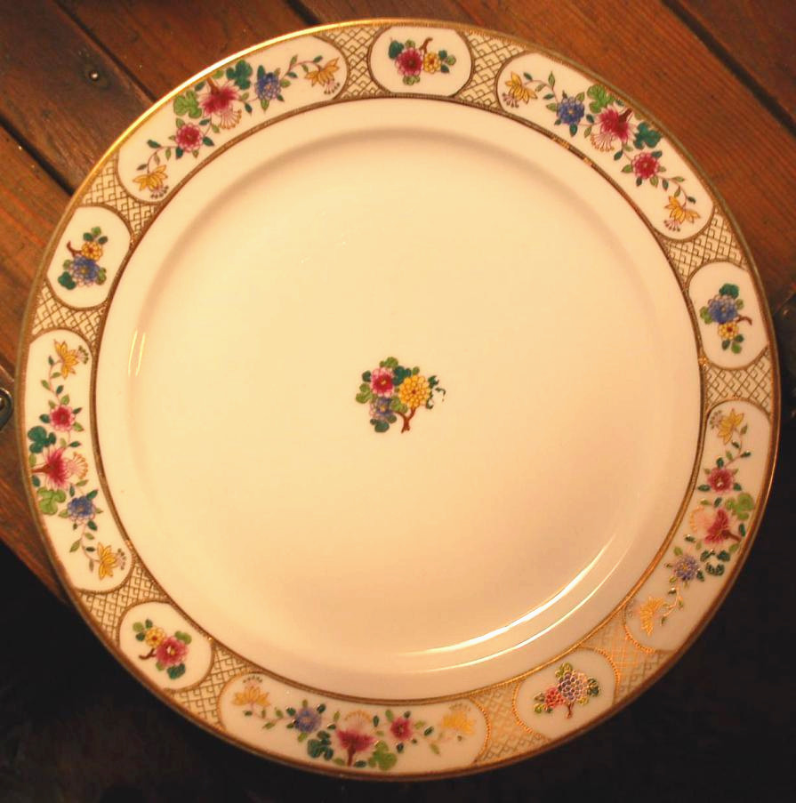 Vintage Noritake 12″ Plate Platter GOLD MORIAGE BEADING Hand Painted Nippon ‘M’