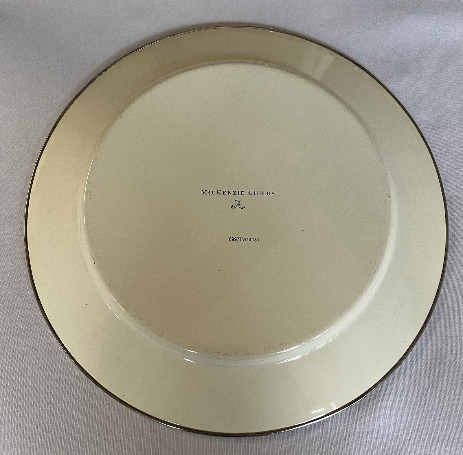 Mackenzie Childs Courtly Check 12 Inch Charger Plate