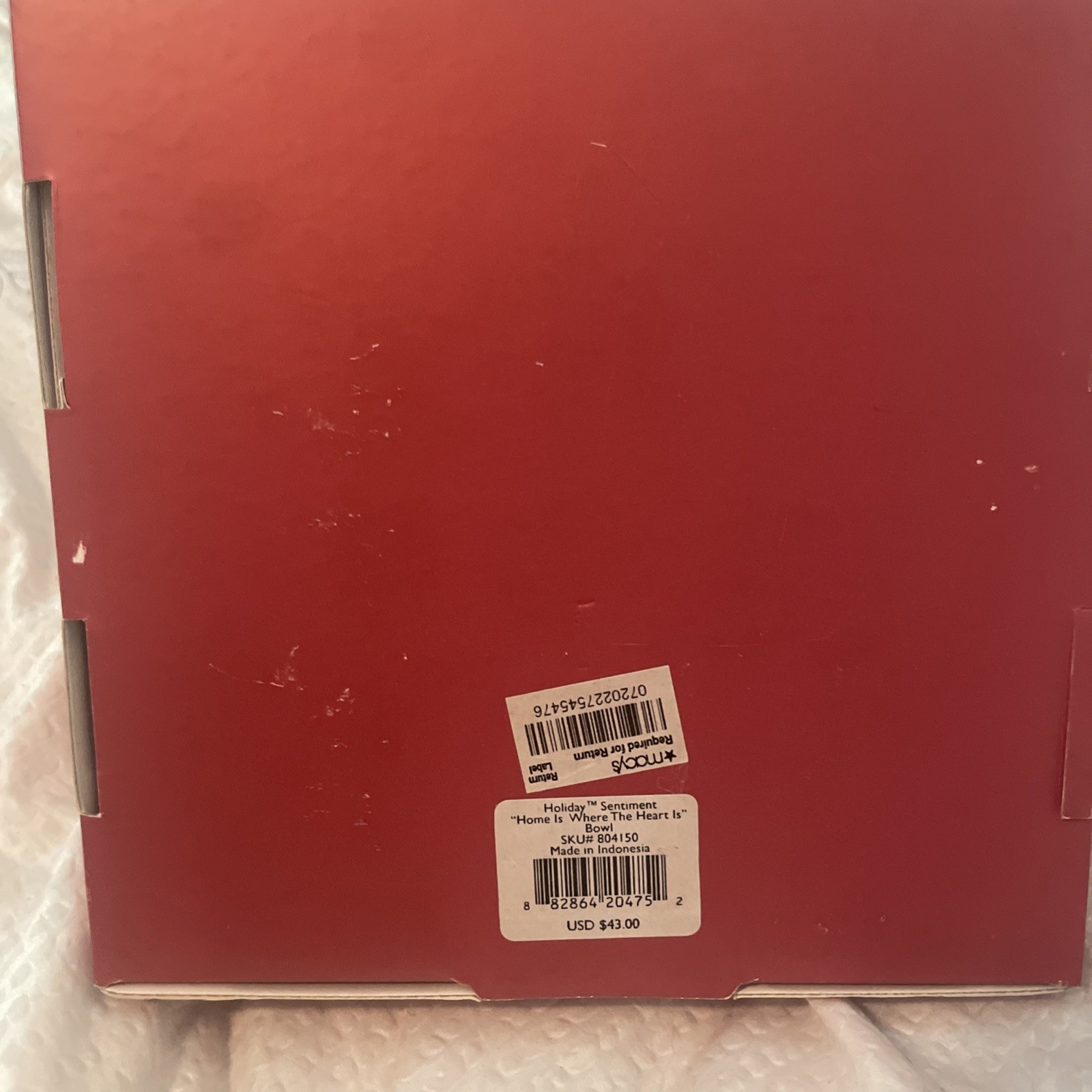 Lenox HOLIDAY Home Is Where The Heart Is Christmas Bowl W Box #804150 7″ X 3″