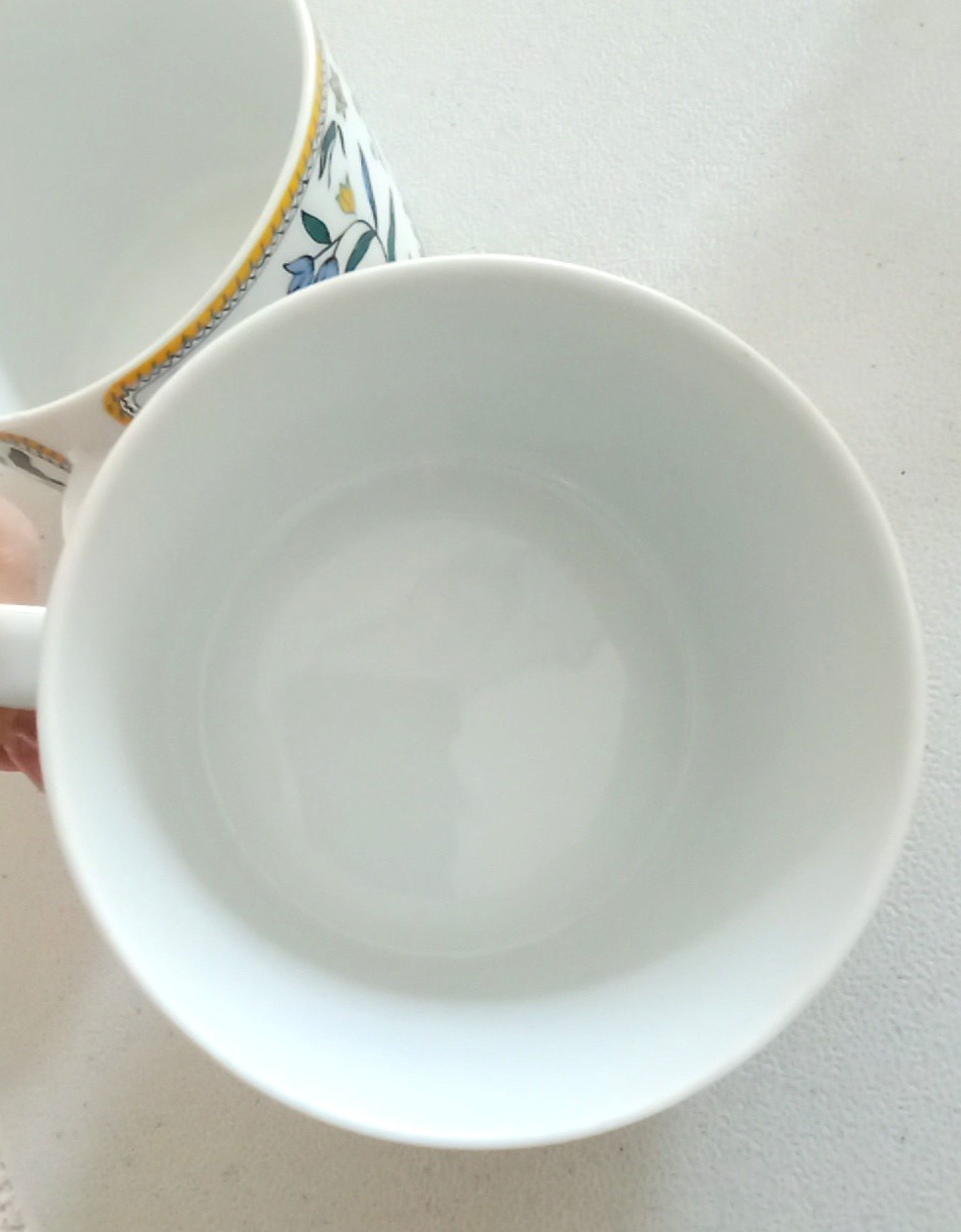 MISTRAL by SOLAFRANCE Bone China Coffee Mug Tea Cup 1994 Retired & Rare SET of 2