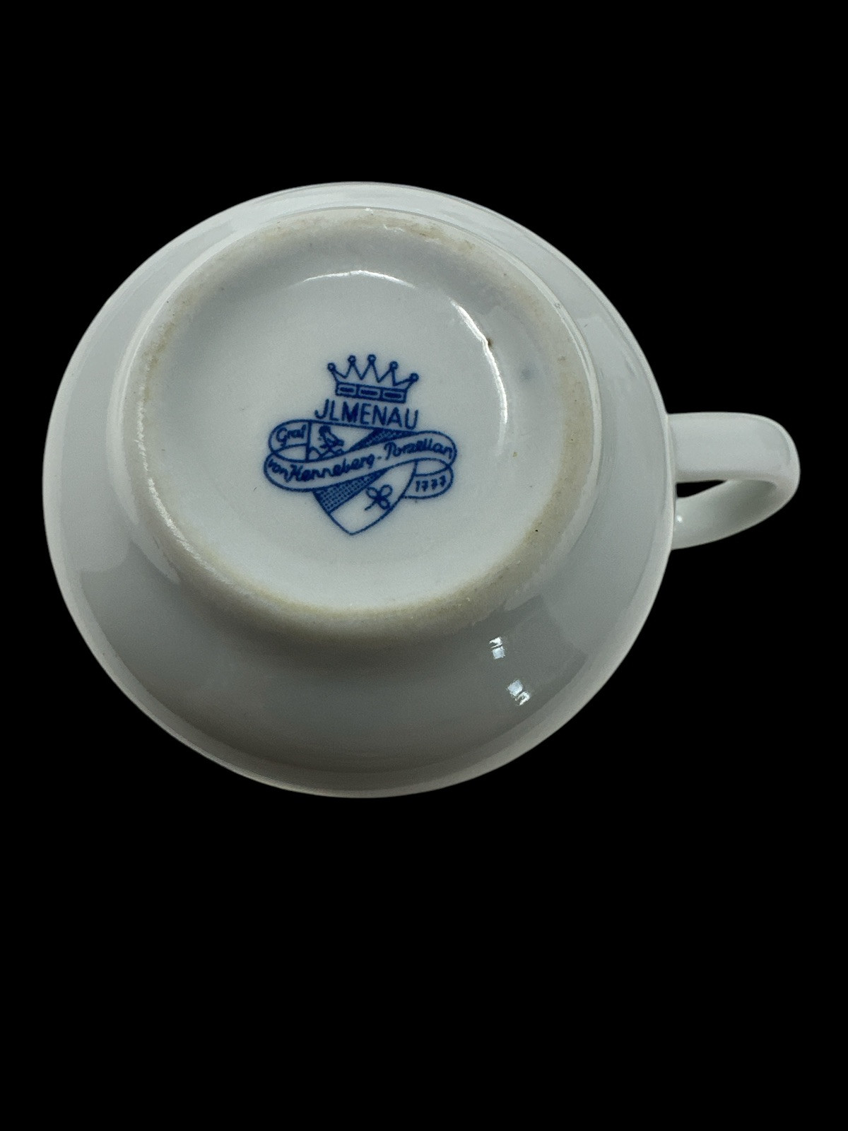 VTG 70’s JlMenau Graf Von Henneberg White Floral Porcelain German Demitasse Set