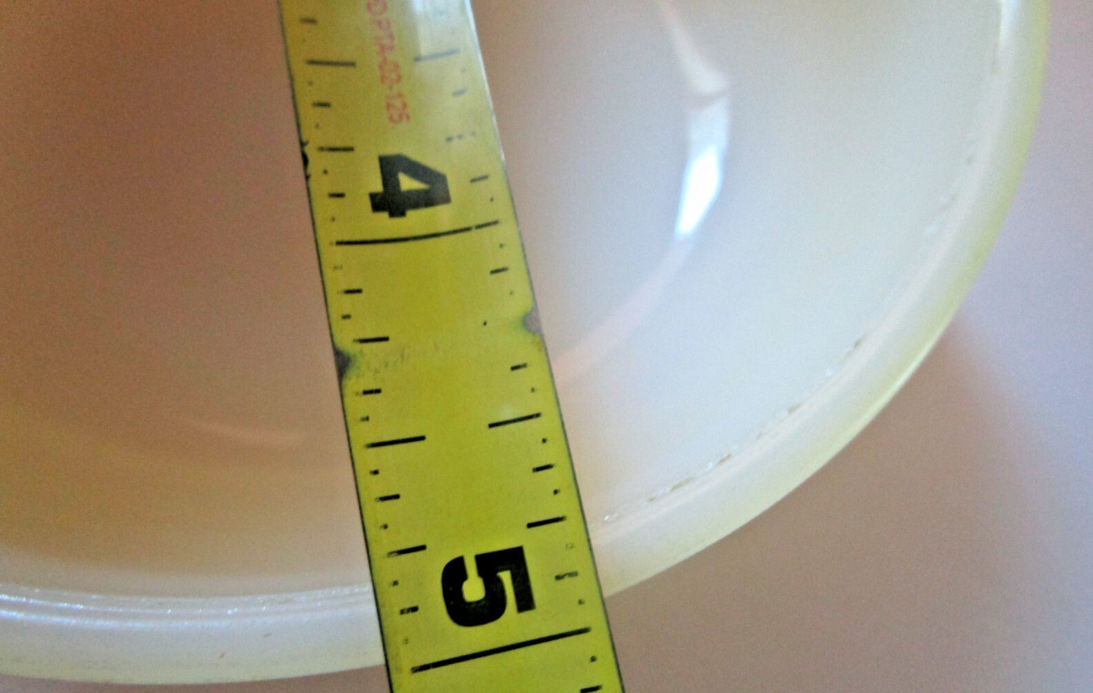 Vintage Glasbake Yellow 12 oz Chili Soup Bowl Lug Handle USA J-2057-4