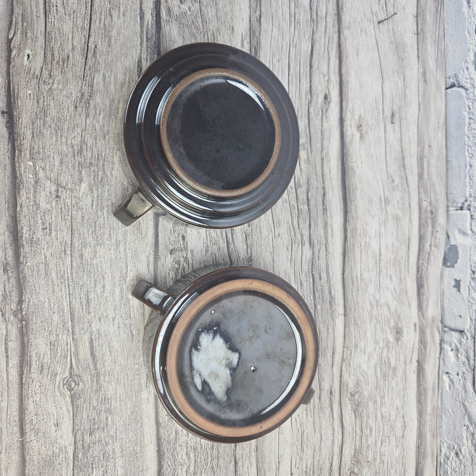 Vintage Creamer and Sugar Bowl/Cup Set Japan Brown