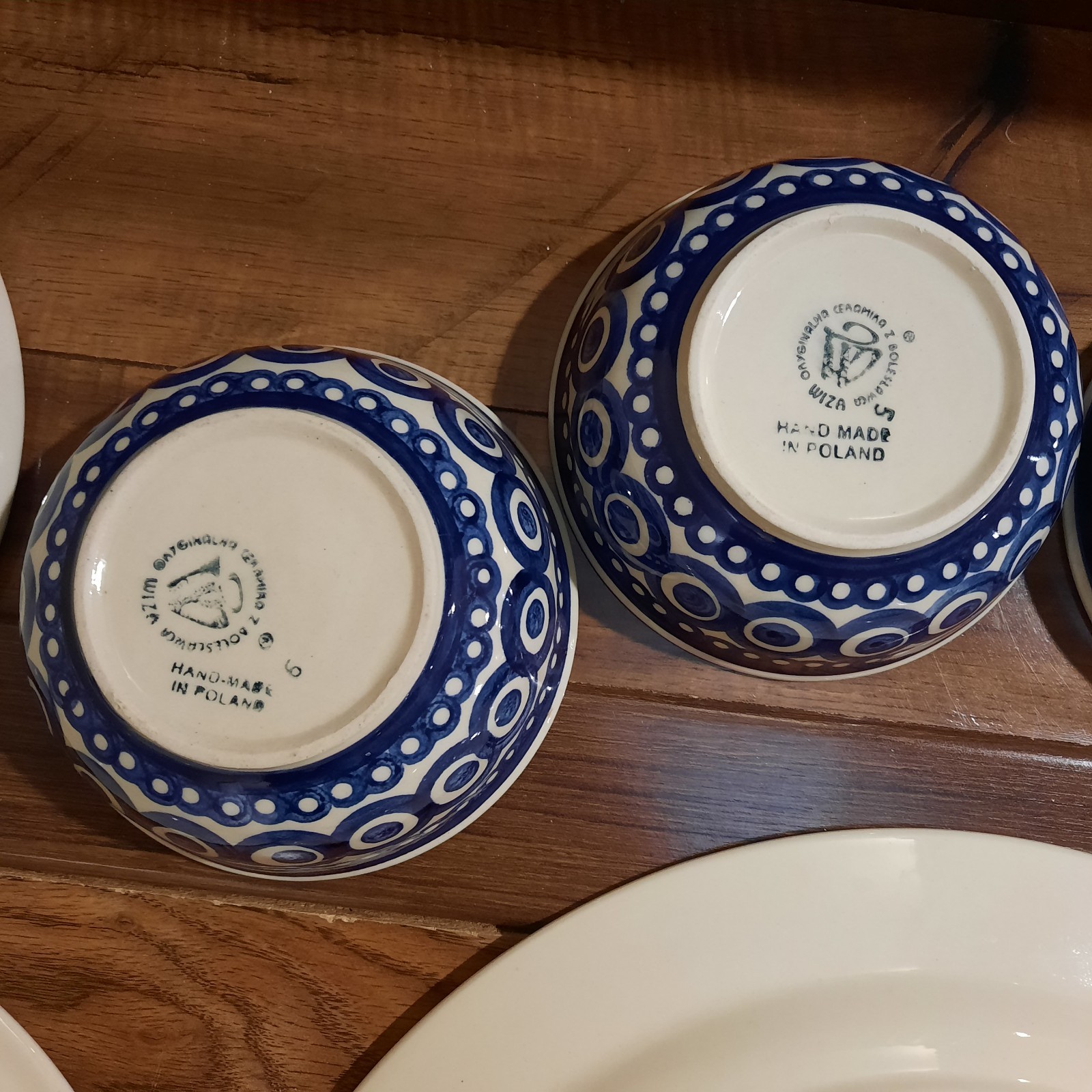 11-Piece Wiza, Boleslawiac Handmade & Hand-Painted Dishes~Platter, Plates, Bowls