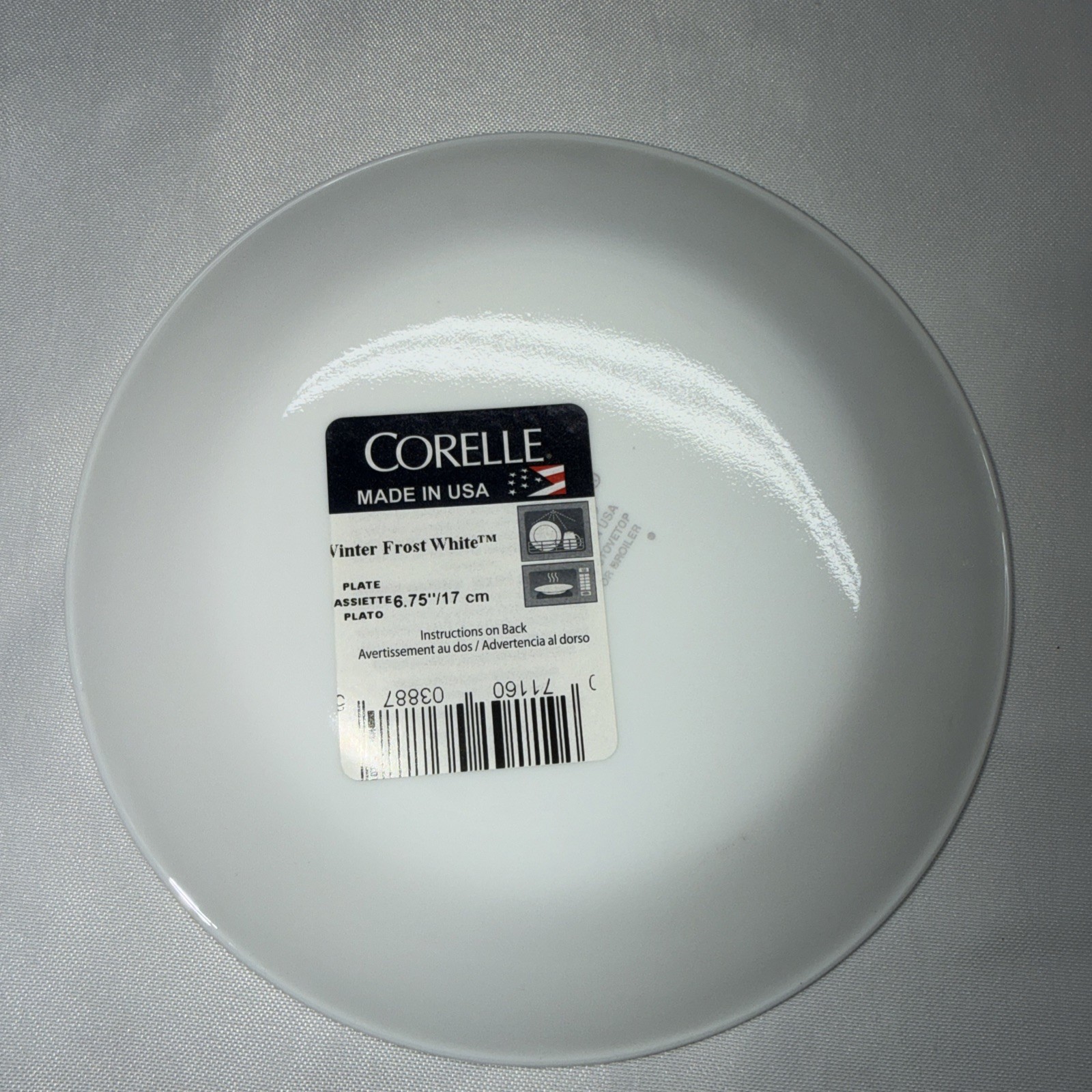 Corelle Classic Winter Frost White 6.75″ Bread Plate, Set of 6