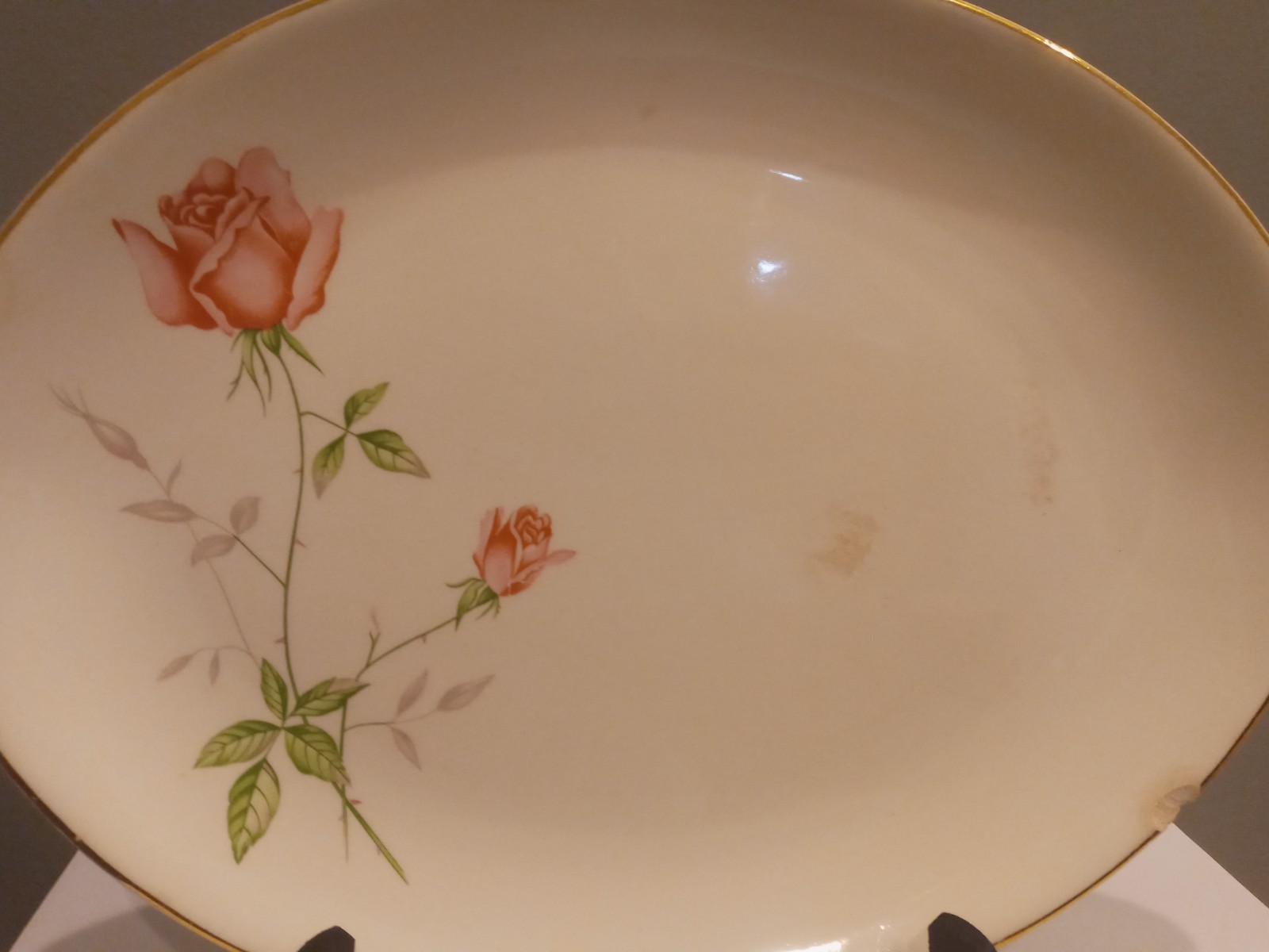 vintage Homer Laughlin floral serving platter