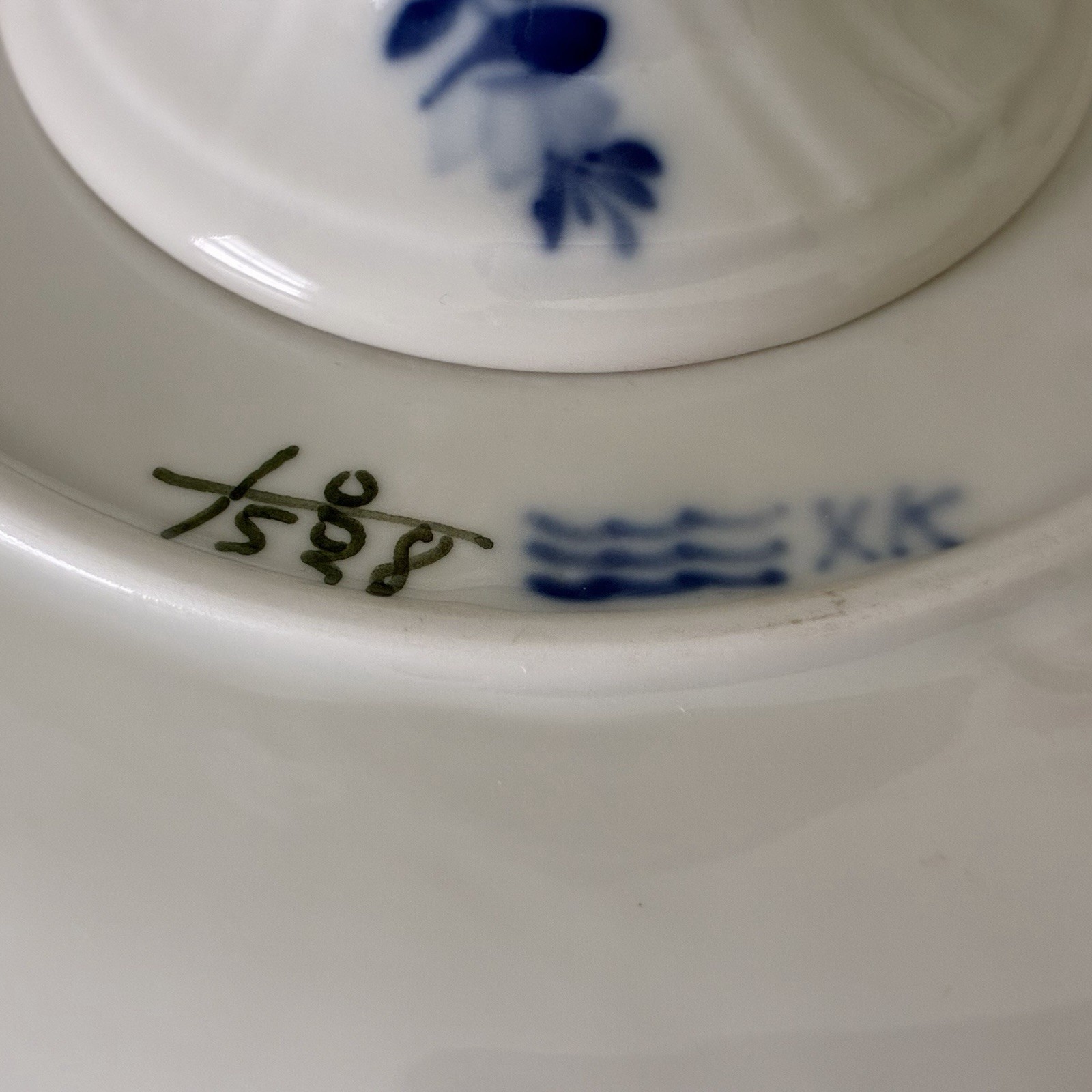 Royal Copenhagen Denmark Blue Flower Curved 8″ Cake Stand, Compote Pedestal Bowl