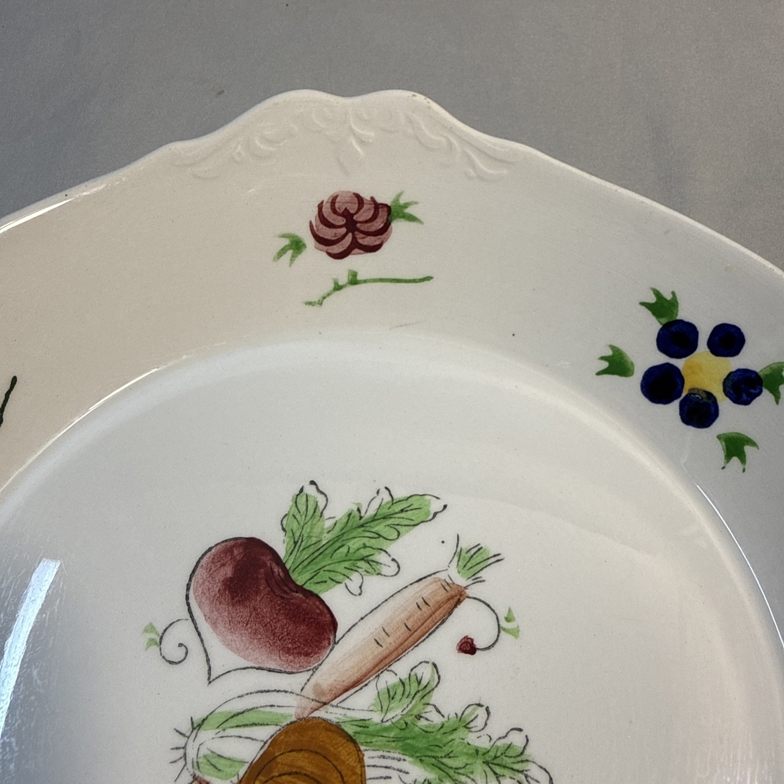 IDEAL IRONSTONE China Hand Painted Chase OVEN PROOF ROUND GRATIN DISH 6.5″