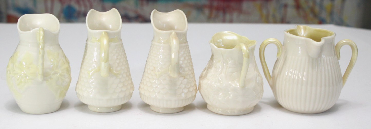 VINTAGE Mix of 19 Belleek Ireland Pottery Pieces 6th Mark (1965-1980) 3rd Green